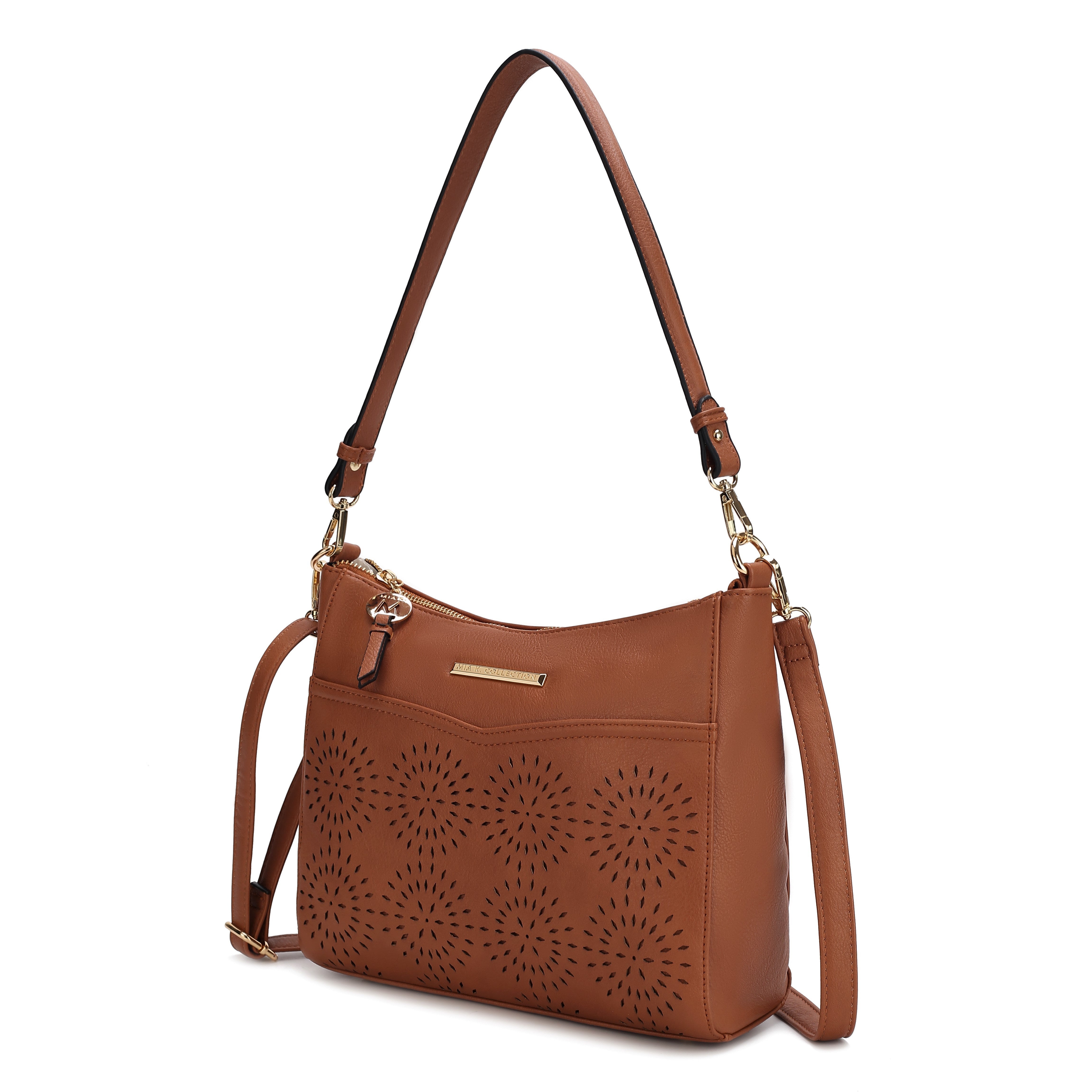 MKF Collection Alanis Laser Cut Vegan Leather Women's Shoulder Bag by Mia k