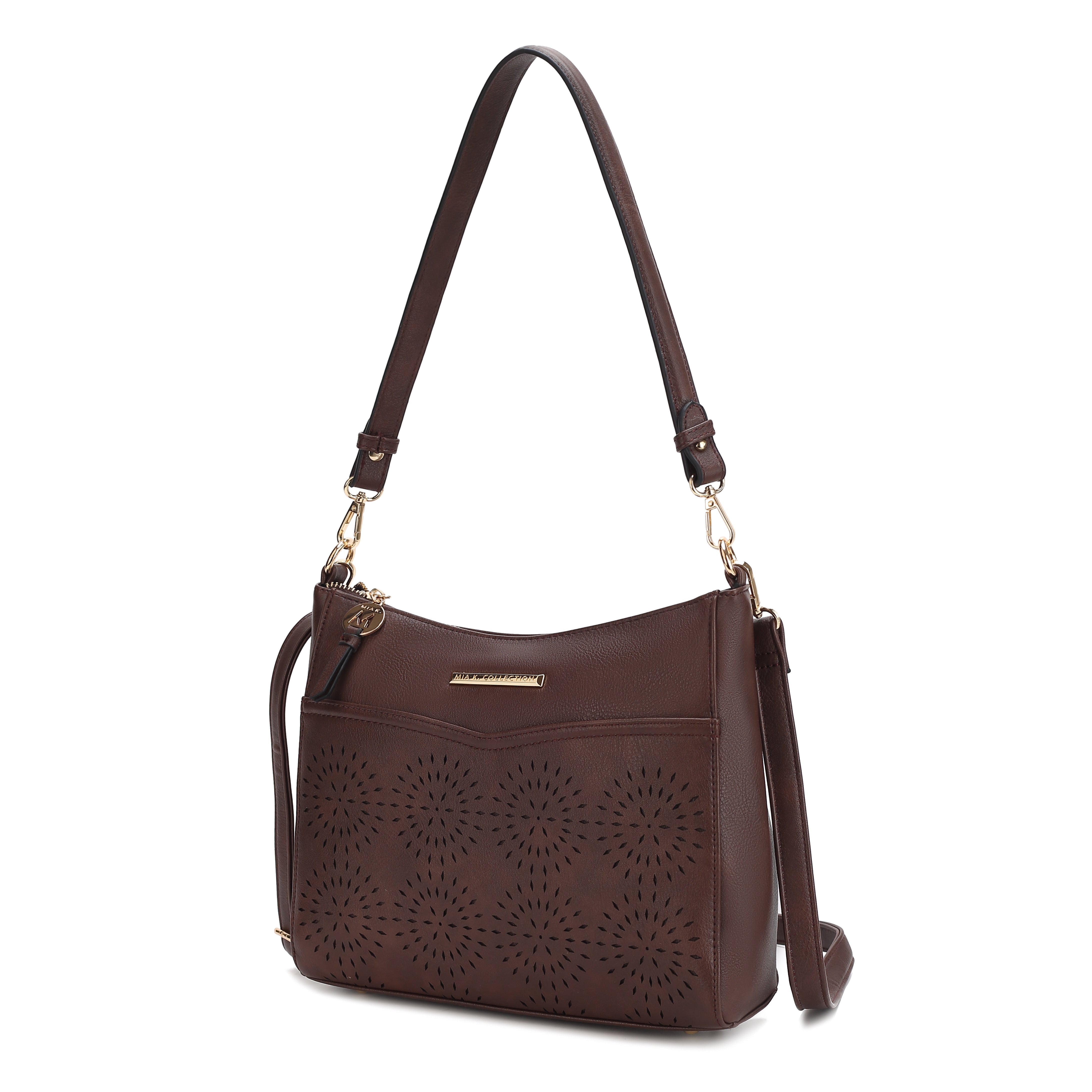 MKF Collection Alanis Laser Cut Vegan Leather Women's Shoulder Bag by Mia k