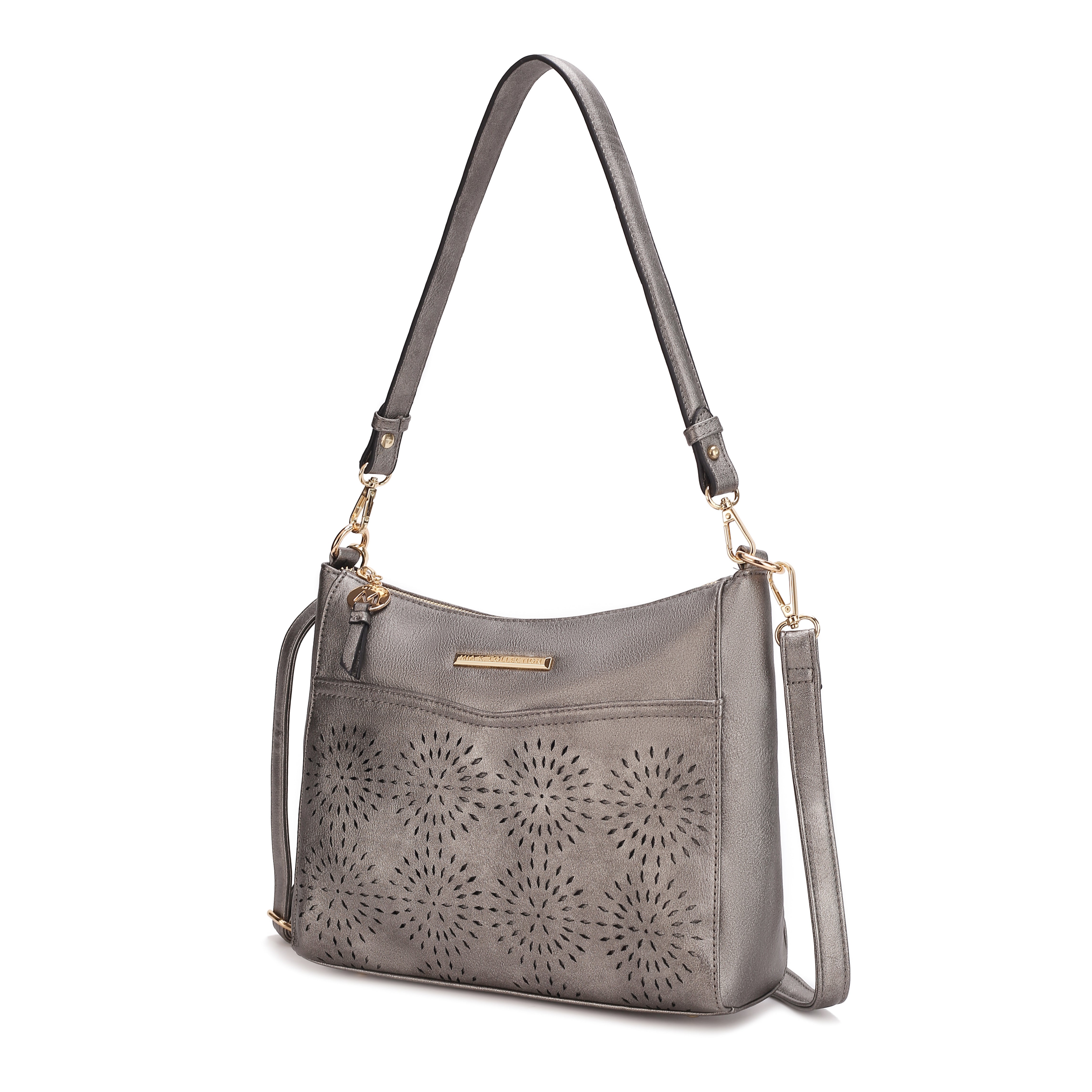 MKF Collection Alanis Laser Cut Vegan Leather Women's Shoulder Bag by Mia k