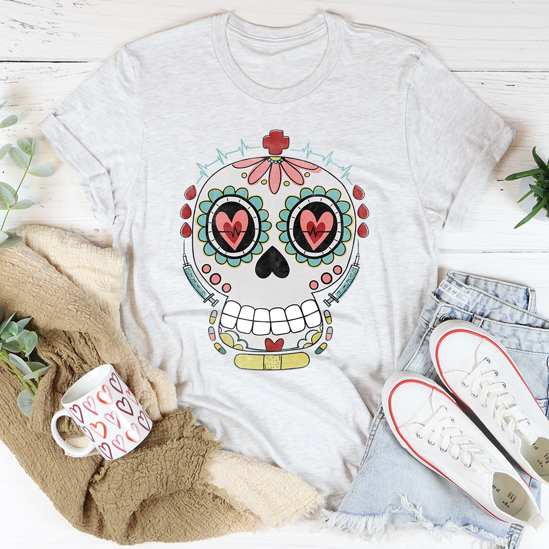 Nurse Sugar Skull T-Shirt