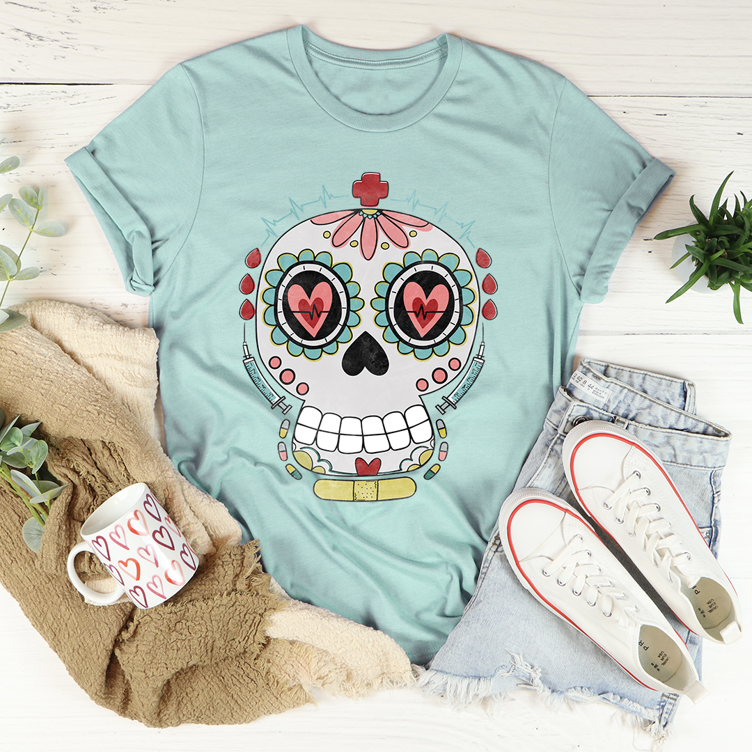 Nurse Sugar Skull T-Shirt