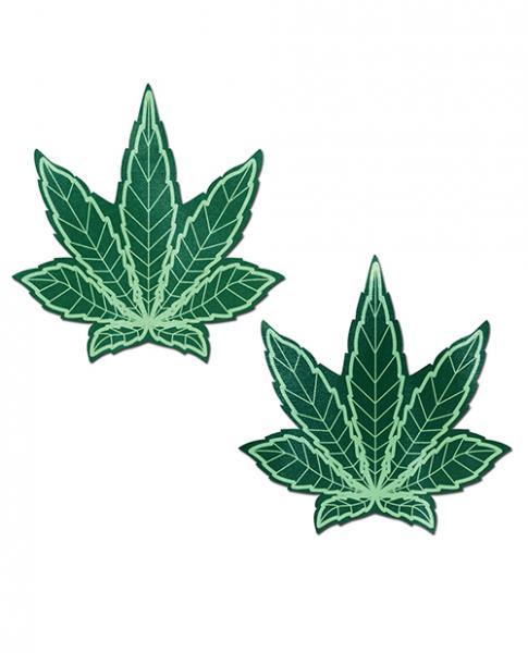 Pastease Marijuana Leaf Pasties Green O/S