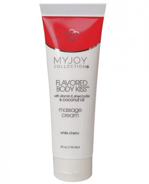 Flavored Body Kiss Massage Cream White Cherry 4oz