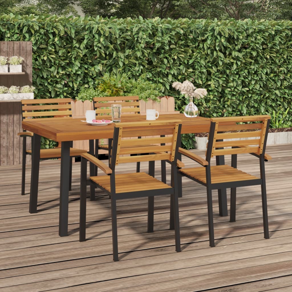 Patio Table 59.1"x35.4"x29.5" Solid Wood Acacia