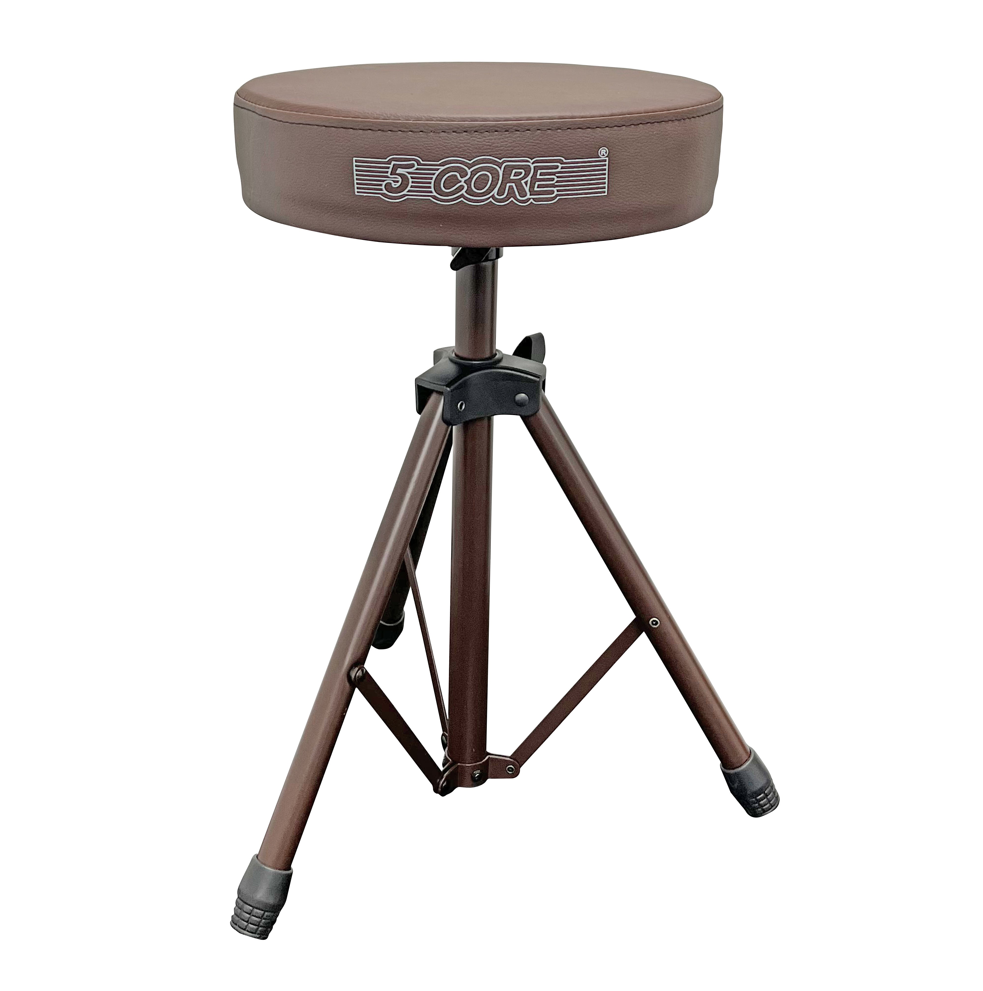 5 CORE Drum Throne Height Adjustable Guitar Stool Thick Padded Memory Foam DJ Chair Seat with Anti Slip Feet Multipurpose Musician Chair for Adults and Kids Drummer Cello Guitar Player - DS 01 BR