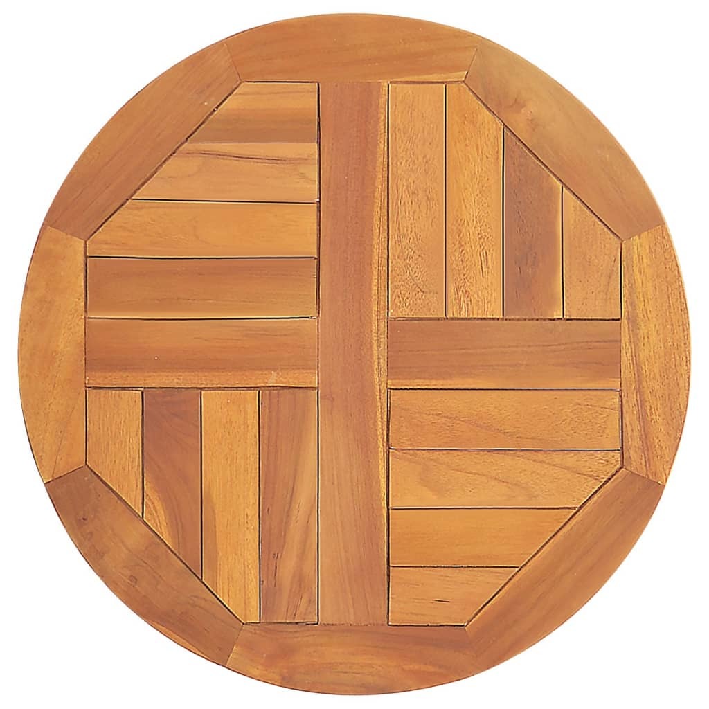 Table Top Solid Teak Wood Round 1" 19.7"