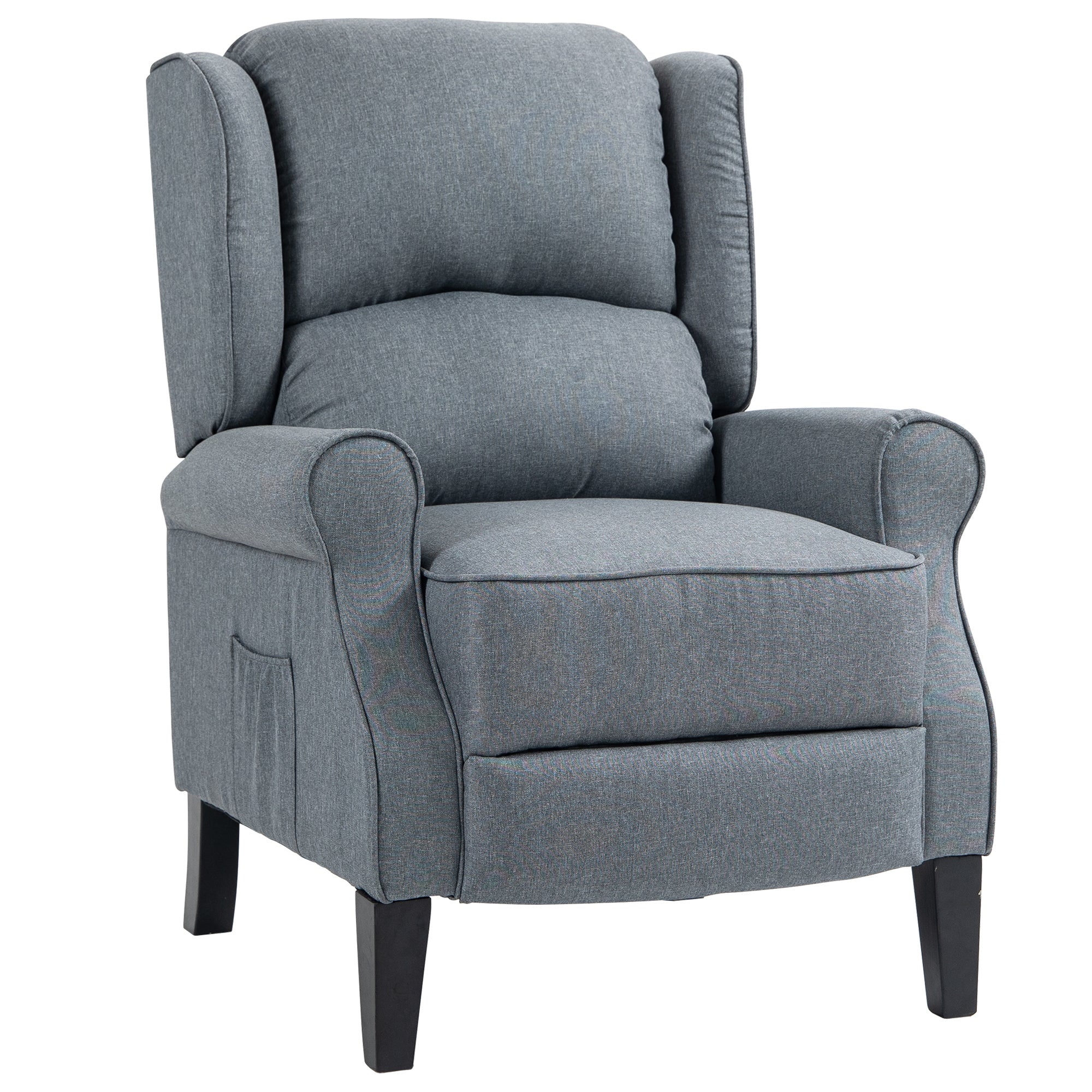 Modern Comfortable Upholstered leisure chair / Recliner Chair for Living Room (Grey)