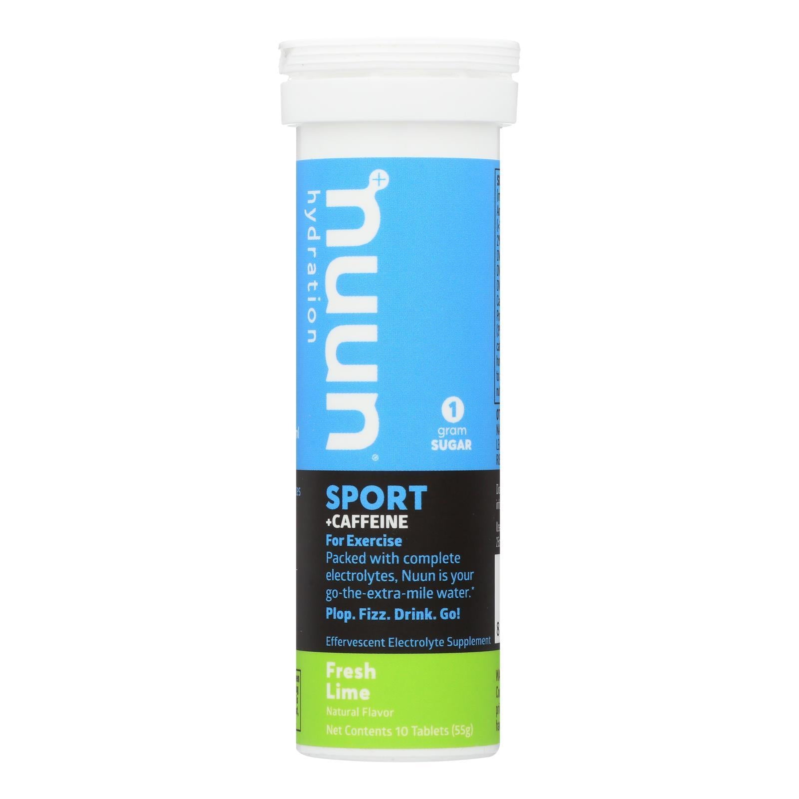 Nuun Hydration Drink Tab - Energy - Lemon-lime - 10 Tablets - Case Of 8