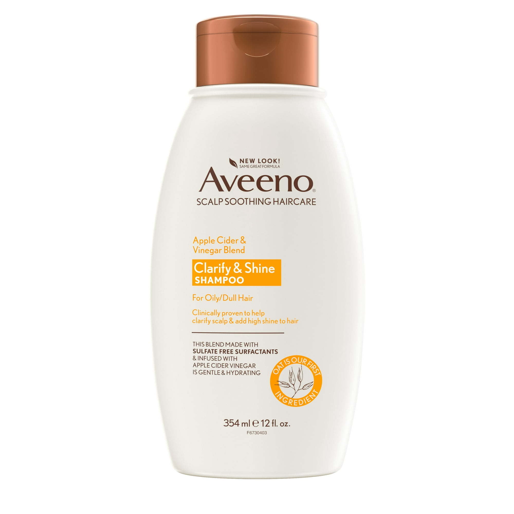 Aveeno Apple Cider Vinegar Clarifying Shampoo, Shine Enhancing, 12 fl oz