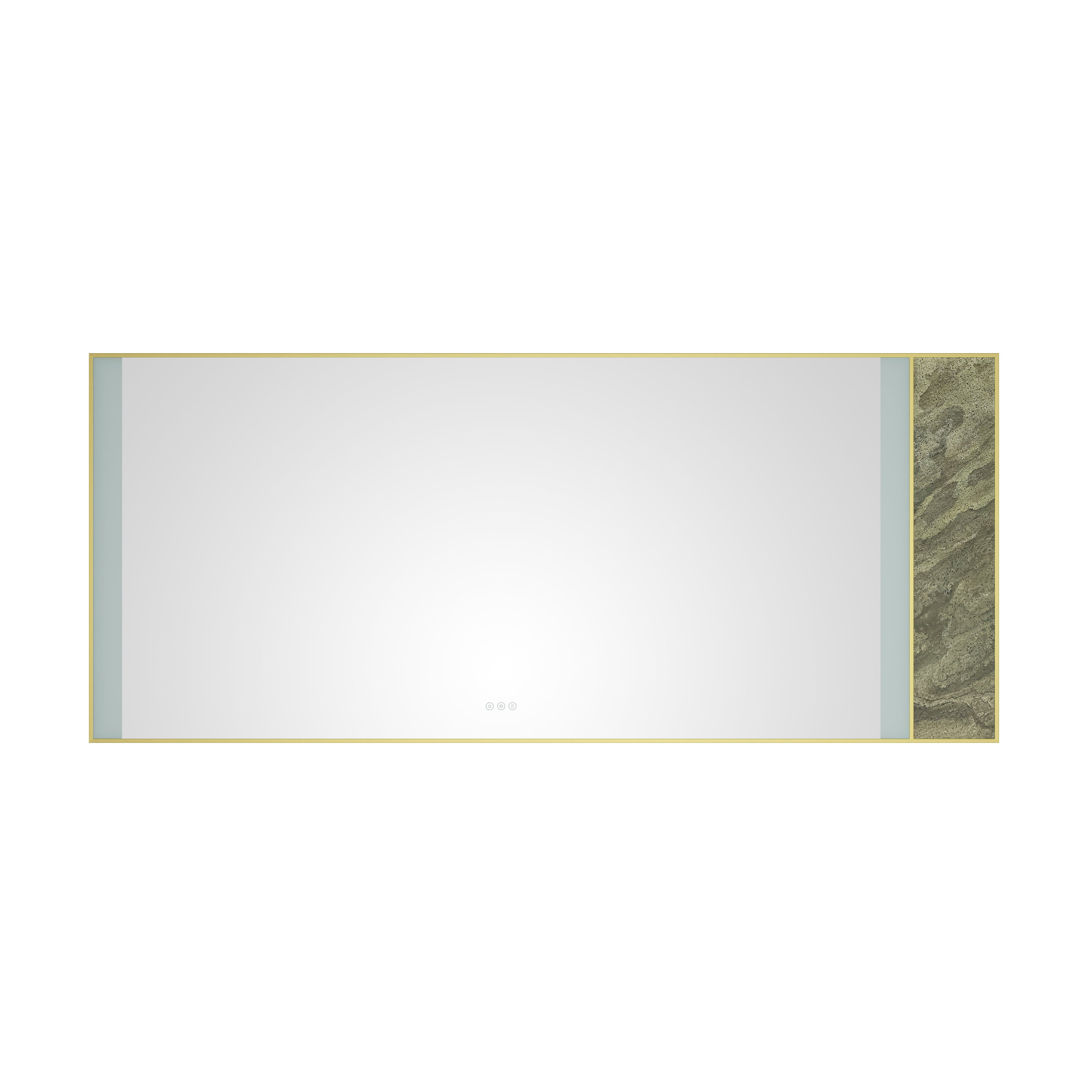 84x 36Inch LED Mirror Bathroom Vanity Mirror with Back Light, Wall Mount Anti-Fog Memory Large Adjustable Vanity Mirror Natural stone decoration decoration follows LED changes