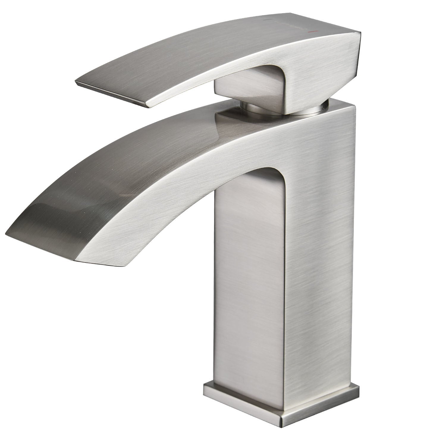 Waterfall Spout Bathroom Faucet, Single Handle Bathroom Faucet 1 Holes