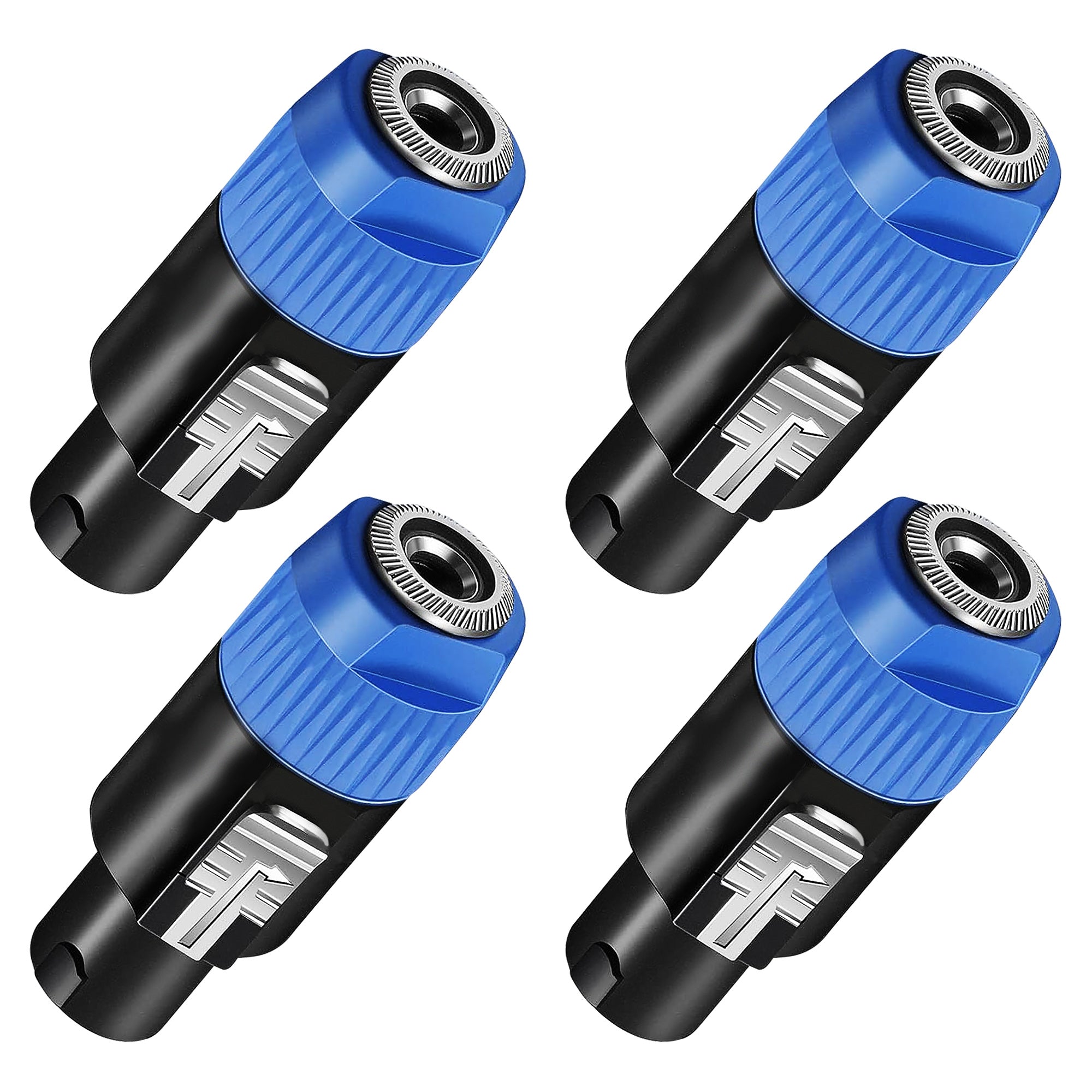 5 Core Speakon to 1/4 inch Adapter/Upgraded 1/4" Female to Male Connectors/ 4 Pole Locking Speakon Cable Mount Connector/Speak-On Connectors Speaker/Amplifier/Mixer