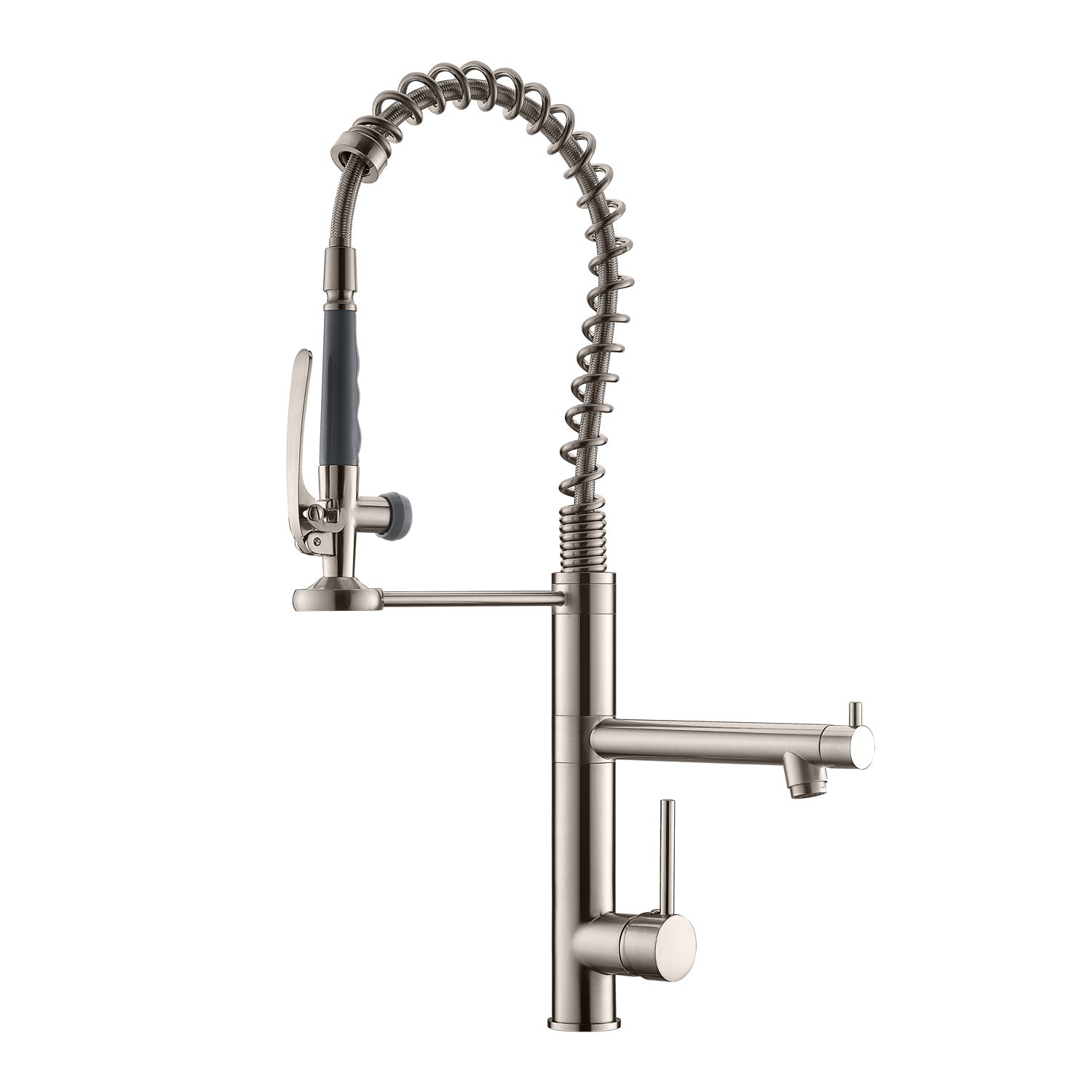 Pull Down Kitchen Sink Faucet with Sprayer Brushed Nickel