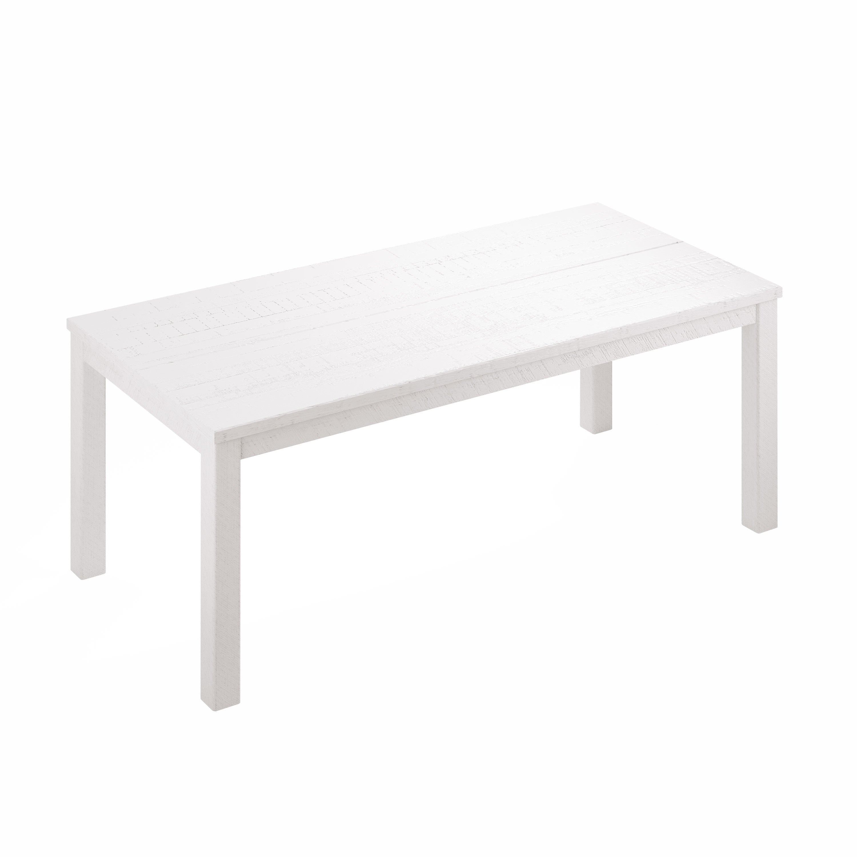 Yes4wood White Albany Rectangular Dining Table 63', Modern Indoor Solid Wood Kitchen Table for Home, Kitchen, Dining Room and Breakfast Nook