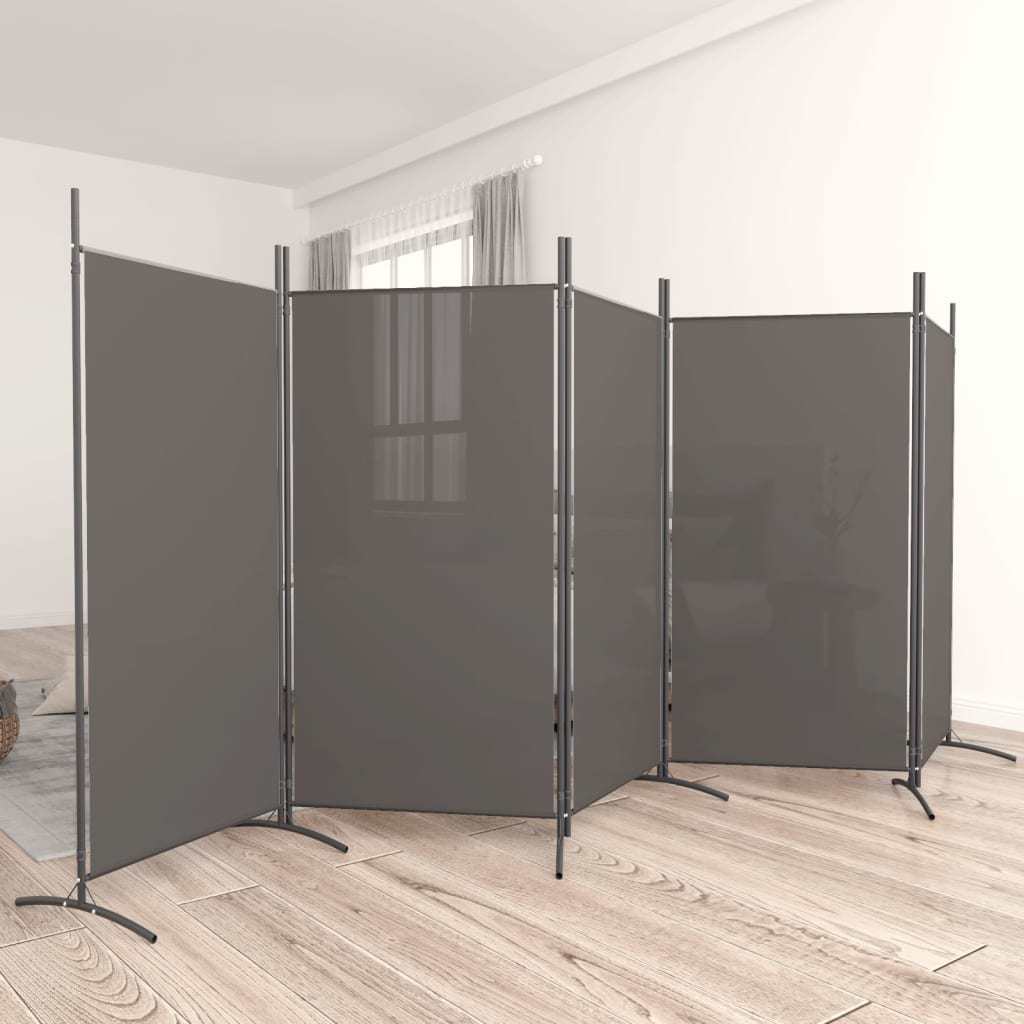 5-Panel Room Divider Anthracite 170.5"x70.9" Fabric