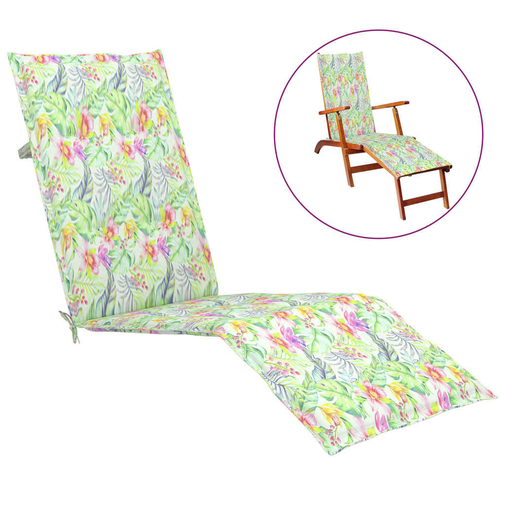 Deck Chair Cushion Leaf Pattern (29.5"+41.3")x19.7"x1.2"