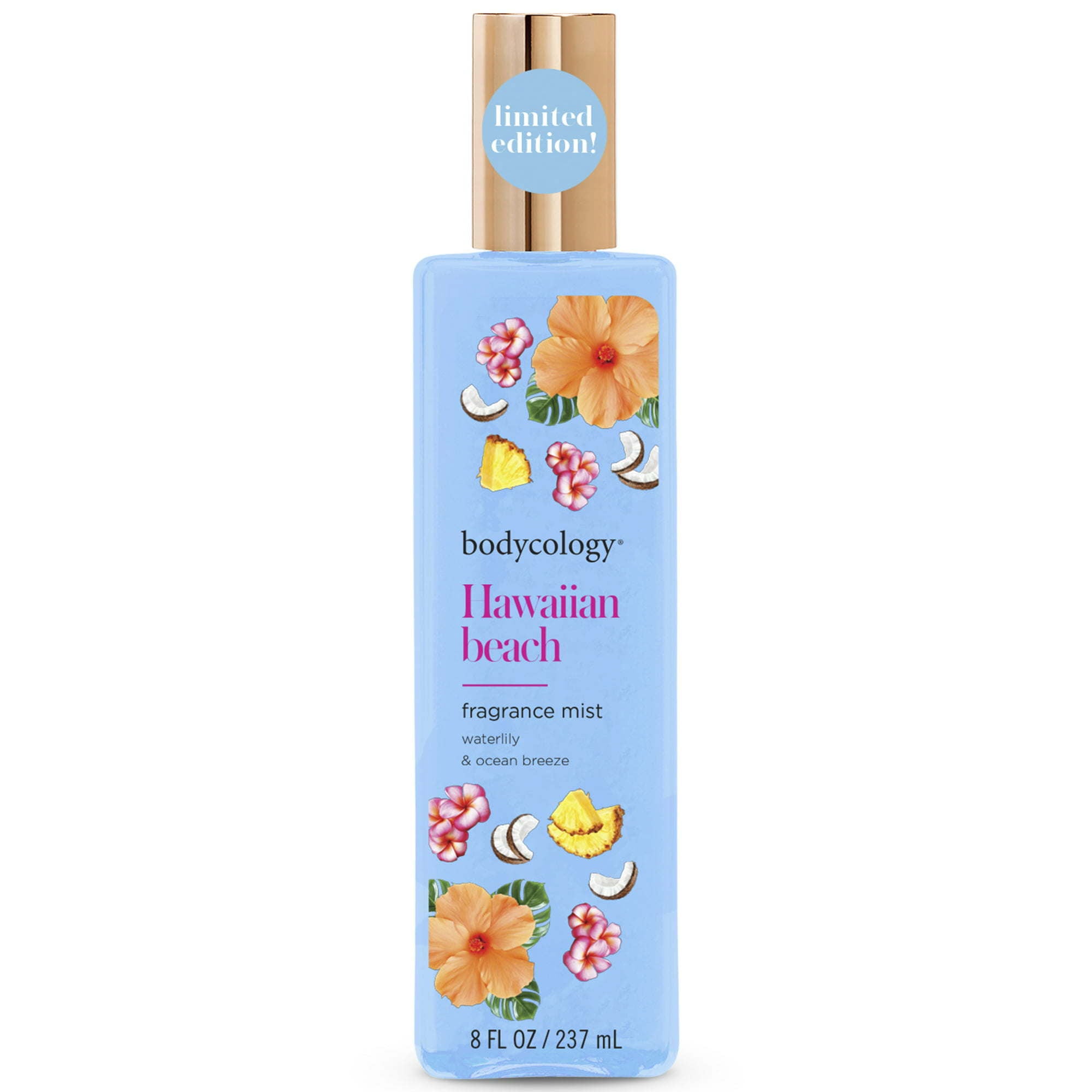 Bodycology Hawaiian Beach Fragrance Body Mist, 8 oz