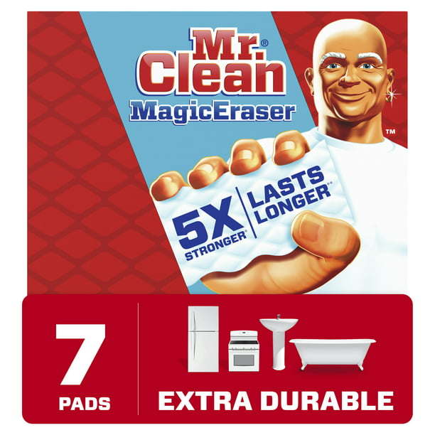 Mr. Clean Magic Eraser Extra Durable All-Purpose Cleaning Pads with Durafoam, 7 Ct