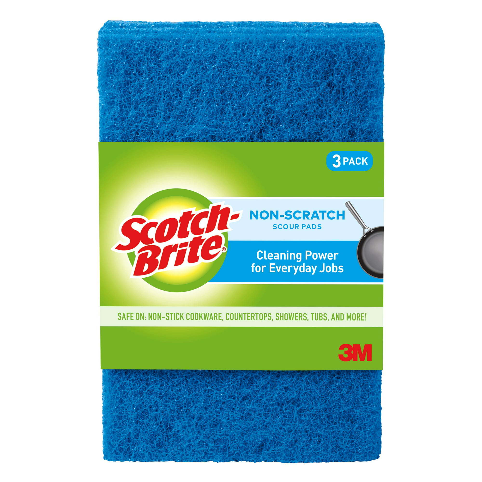 Scotch-Brite Non-Scratch Scour Pads, 3 Pads Total