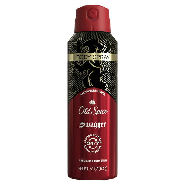 Old Spice Aluminum Free Body Spray for Men, Swagger, 5.1 Oz