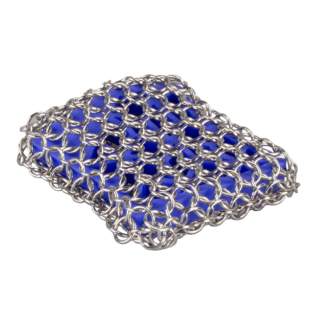 Lodge Square Chainmail Scrubbing Pad, Blue