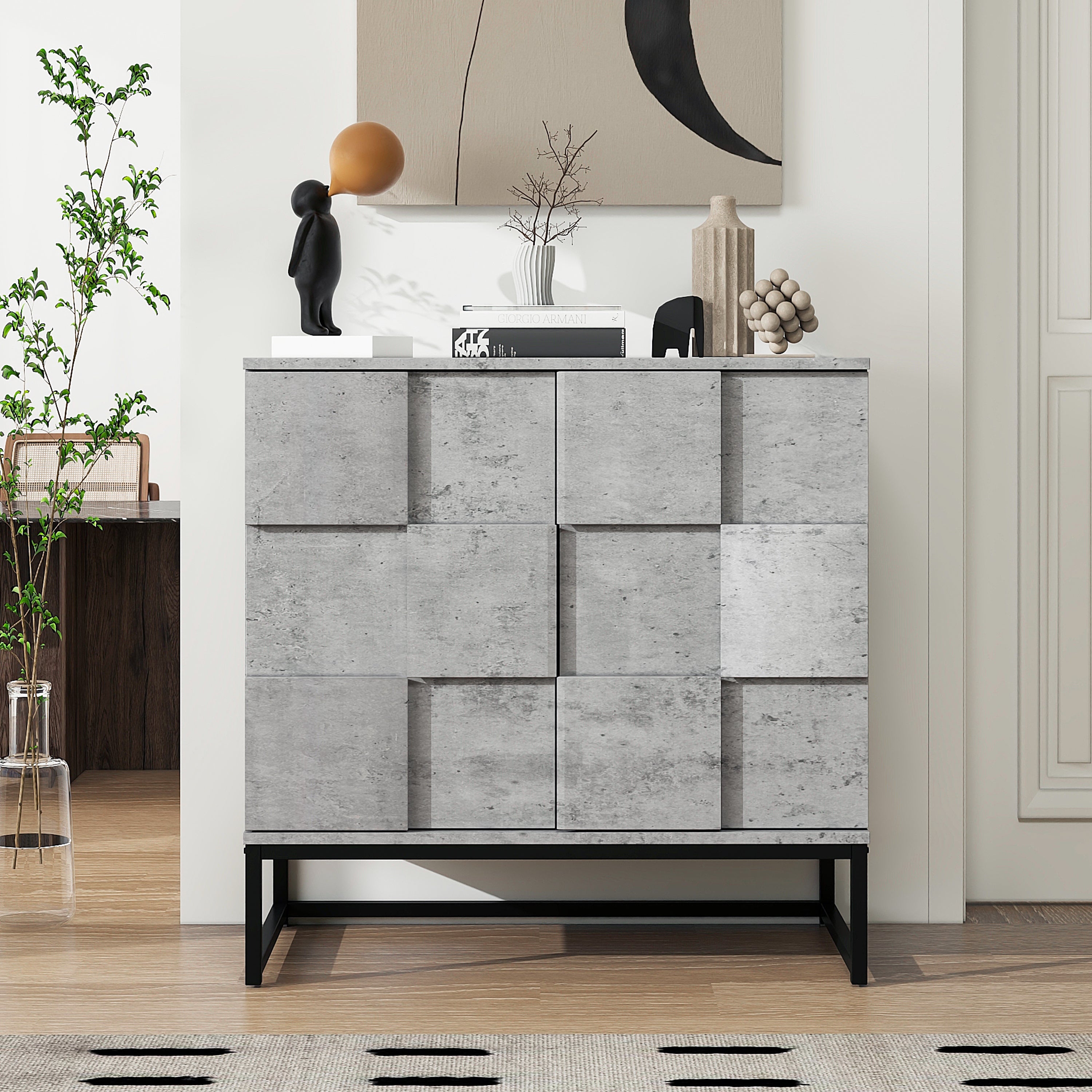 2 Door Cabinet,for bedroom,cement grey,for living room,bed room