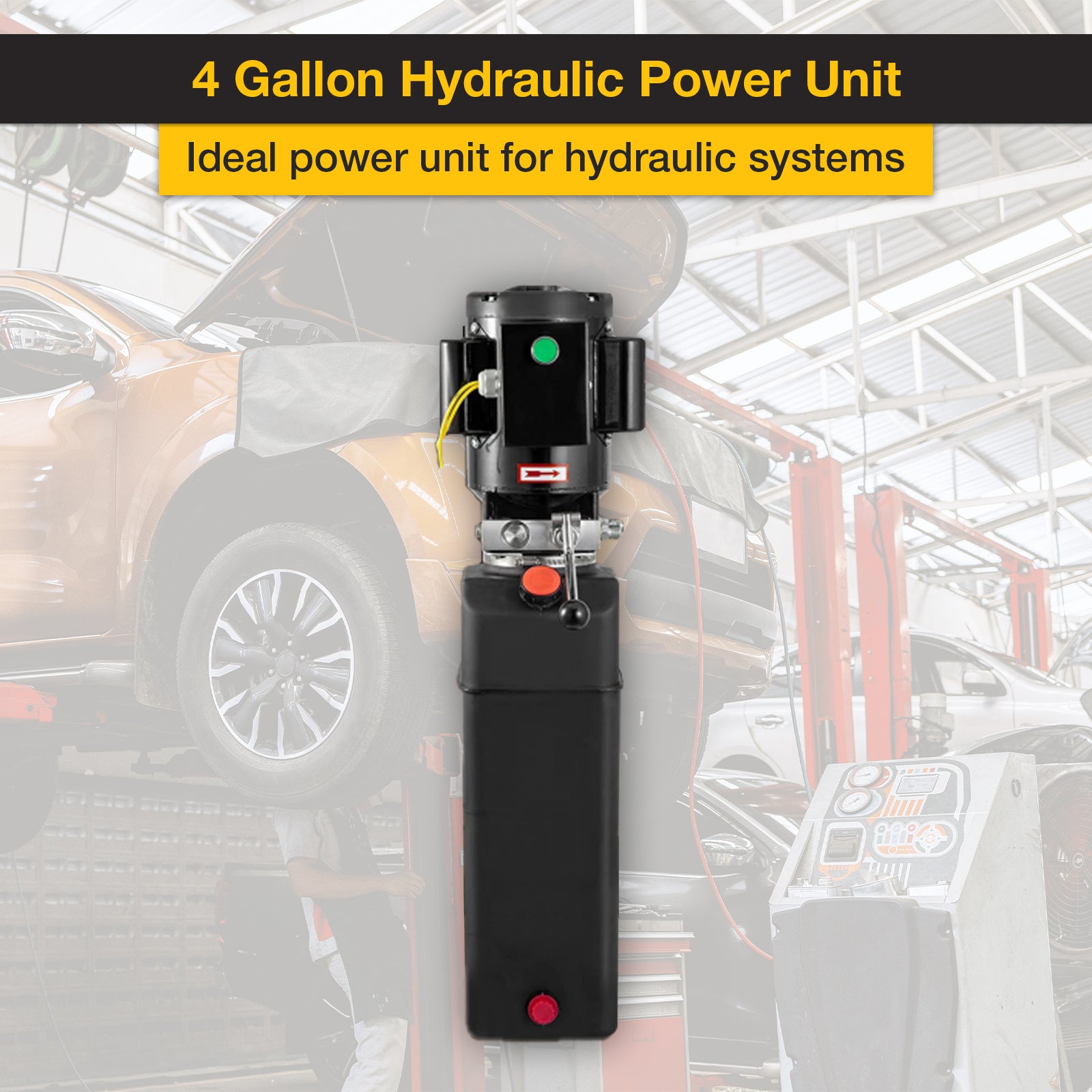 Hydraulic Power Unit 16 Quart 4 Gallon Hydraulic Pump 220V 3450 RPM 2HP Single Phase Electric Hydraulic Car Lift Pump