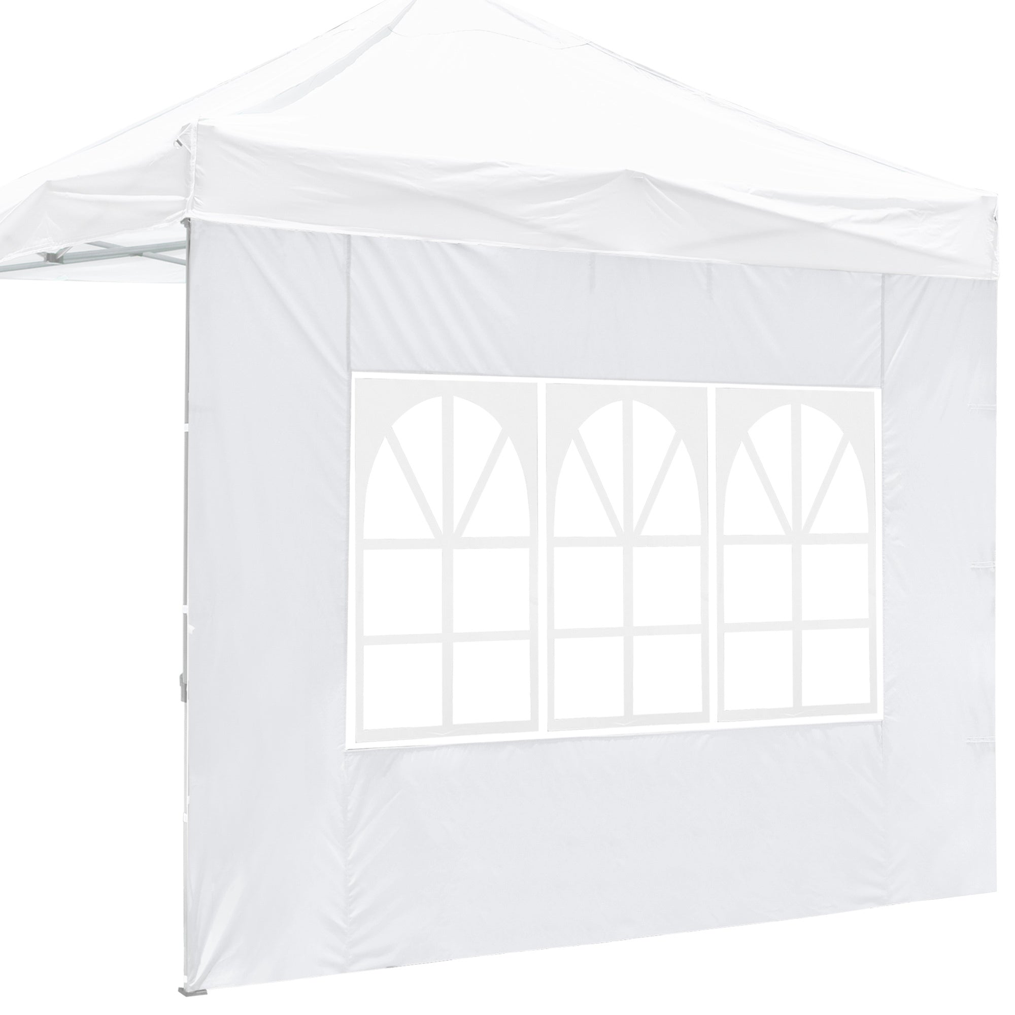 10x10ft EZ Canopy Gazebo With Windows/White