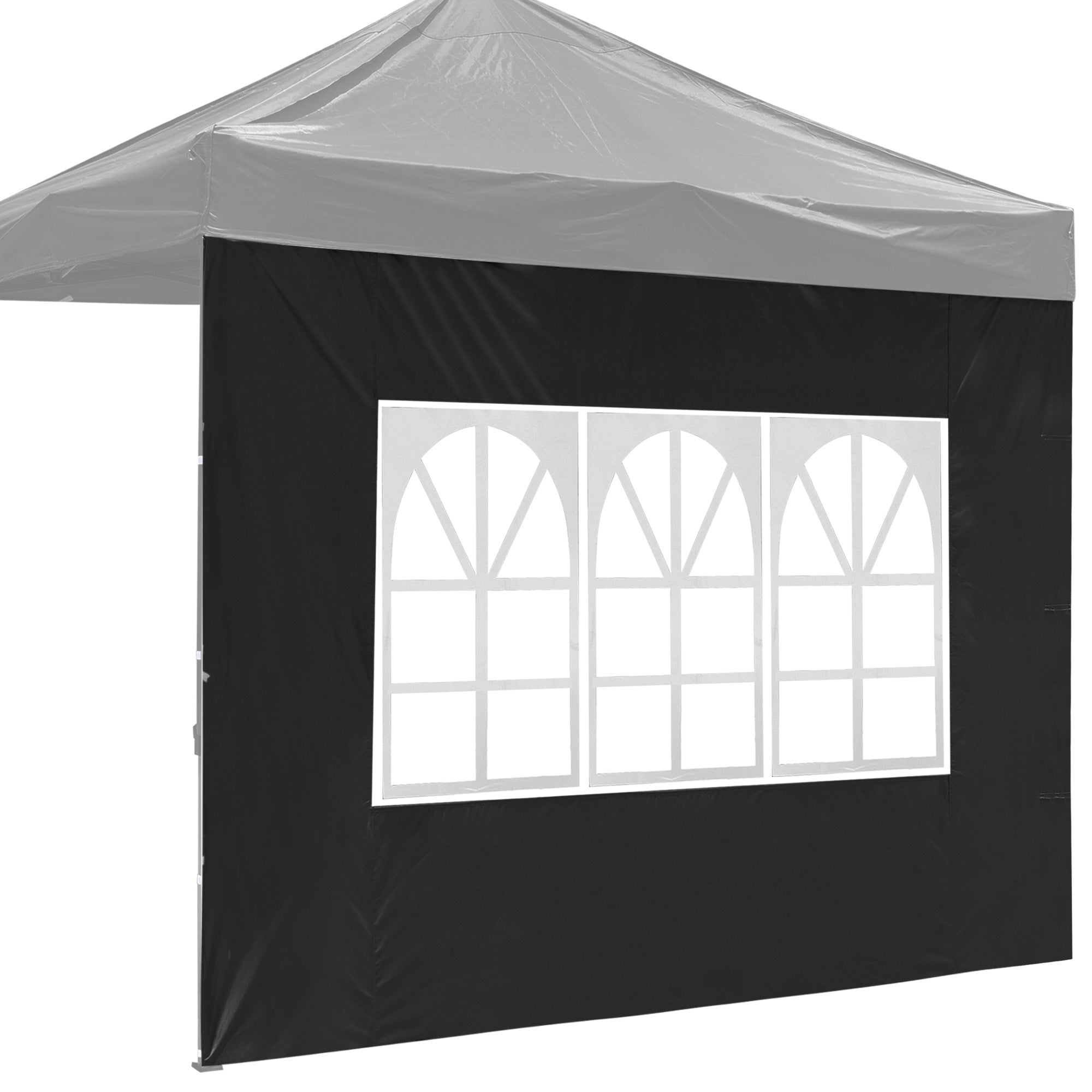 10x10ft EZ Canopy Gazebo With Windows/Black