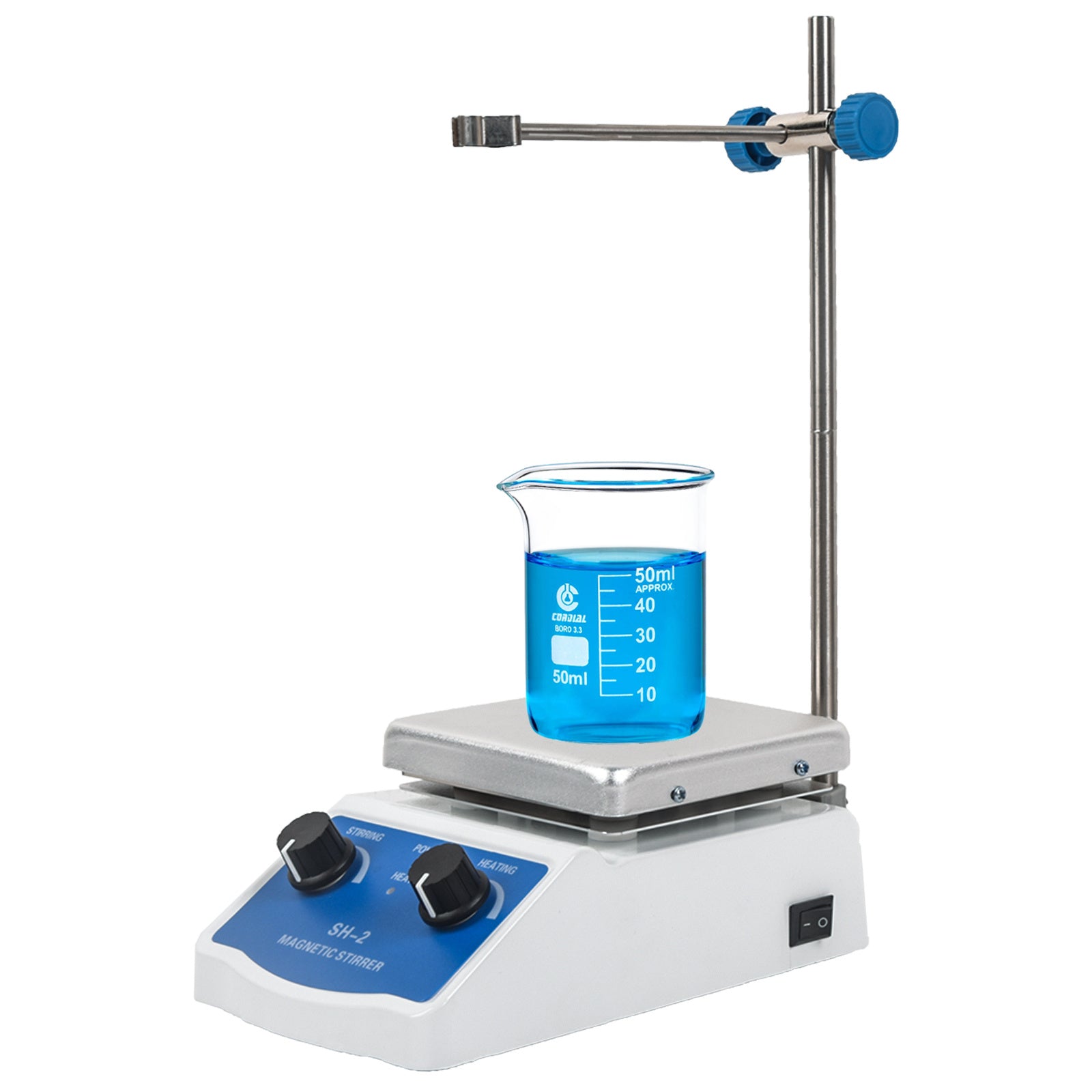 Magnetic Stirrer Hot Plate 2000ml Magnetic Hotplate Stirrer 100-1600rpm Adjustable Speed Stir Plate Hot Plate Stirrer 200 Centigrade Magnetic Stirrer 