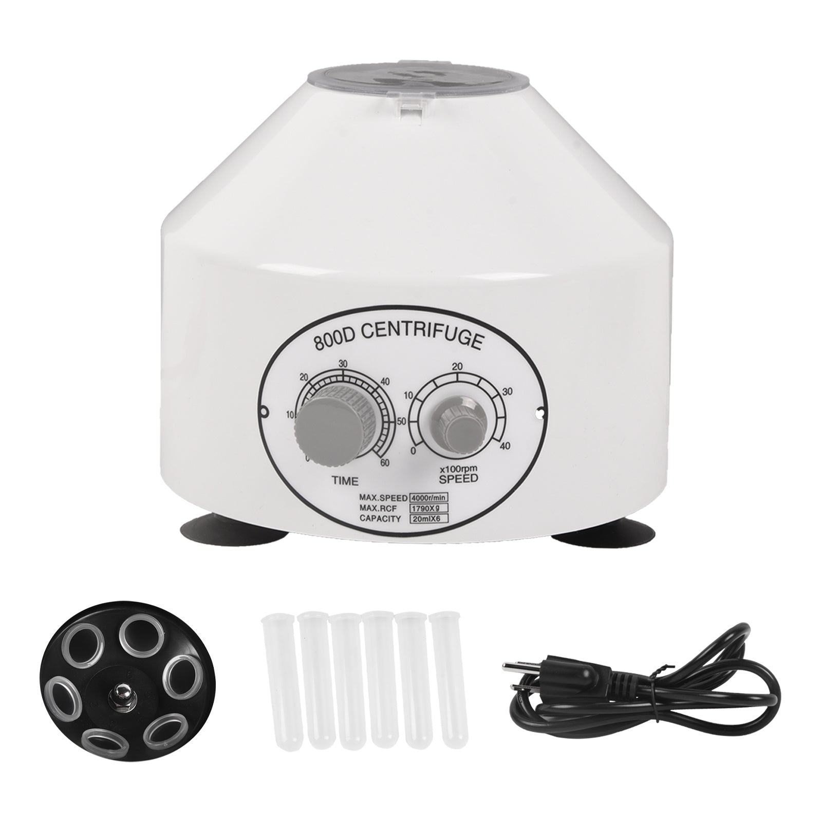 20ml x 6 Desktop 4000RPM Lab Centrifuge Machine 800D Electric Centrifuge Machine with Timer and Speed Control 110V 50W