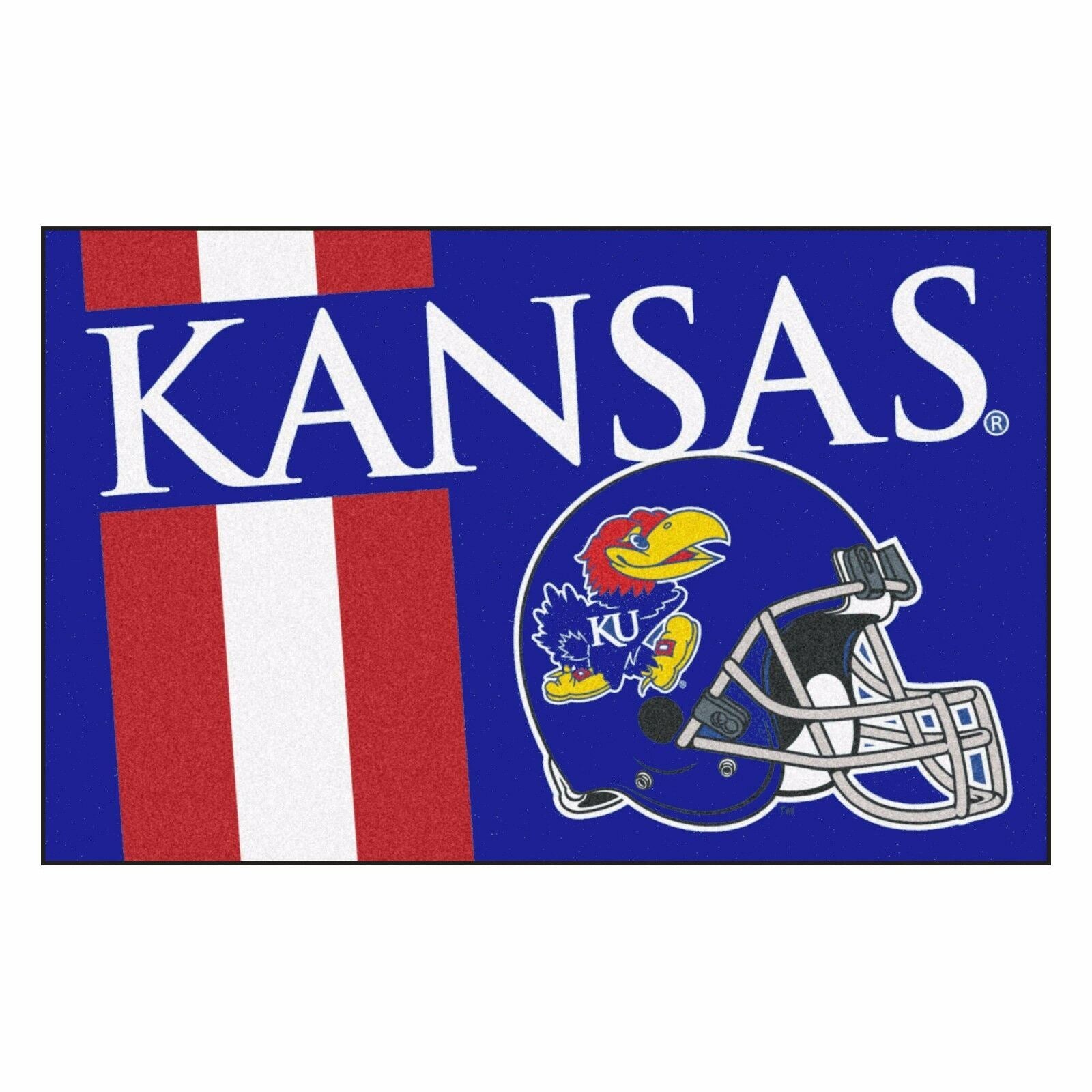 Kansas Uniform Inspired Starter Rug 19"x30"