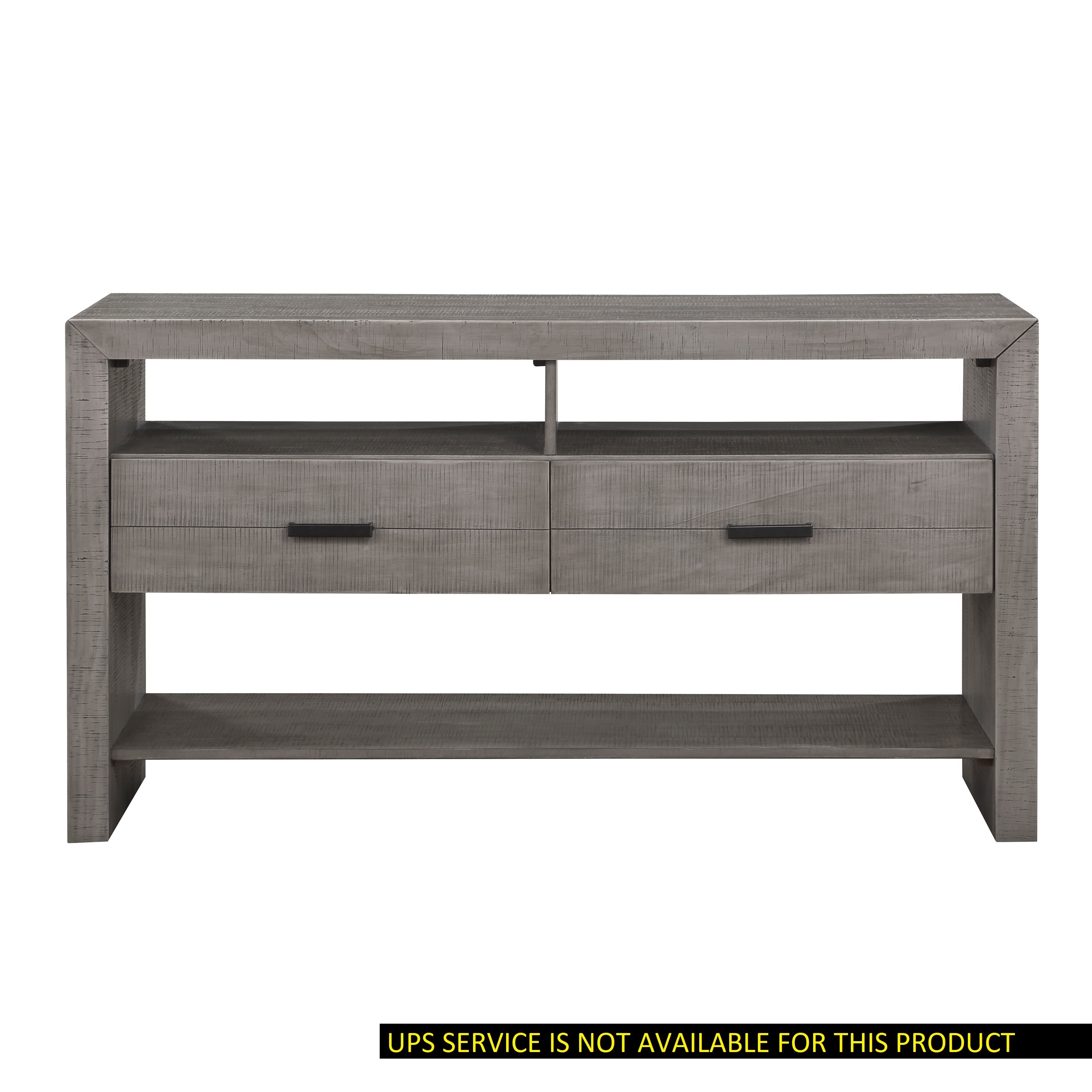 Modern Rustic Design 1pc Server of 2x Drawers 3x Shelves Gray Finish Wooden Dining Room Furniture