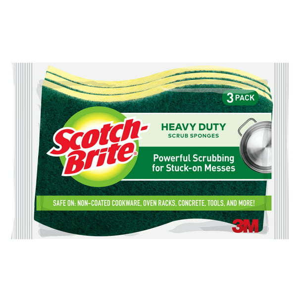 Scotch-Brite Heavy Duty Scrub, 3 Sponges