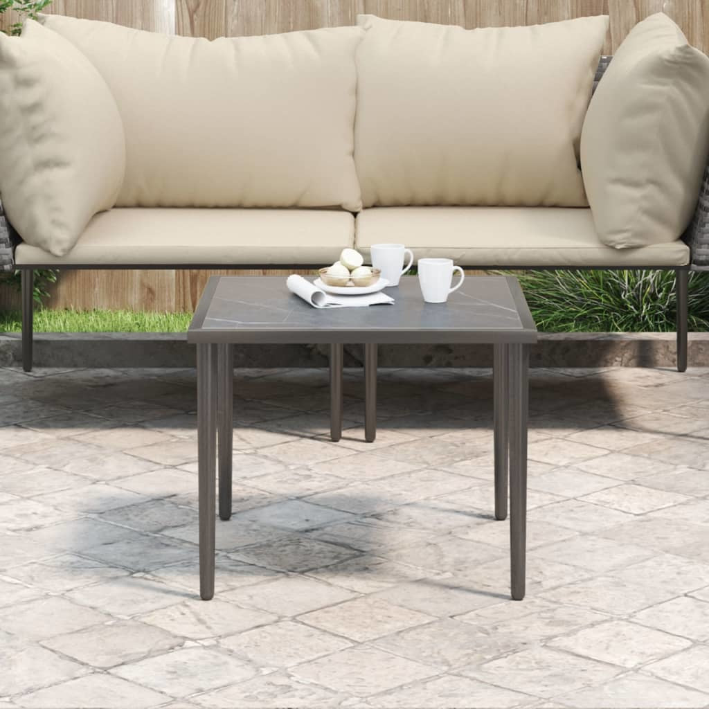 Patio Table Gray 18.9"x18.9"x14.6" Steel