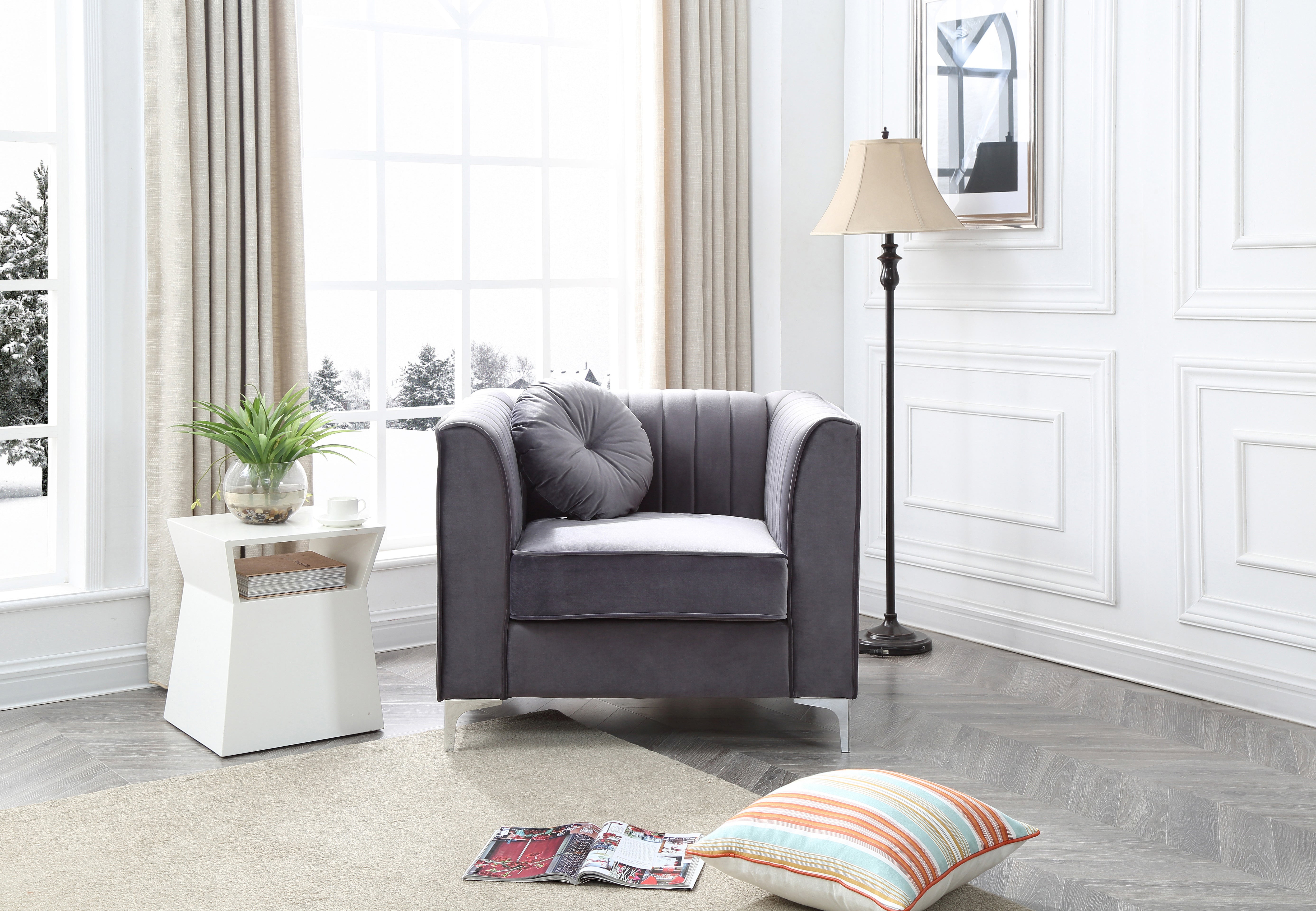 Glory Furniture Delray G790A-C Chair , GRAY