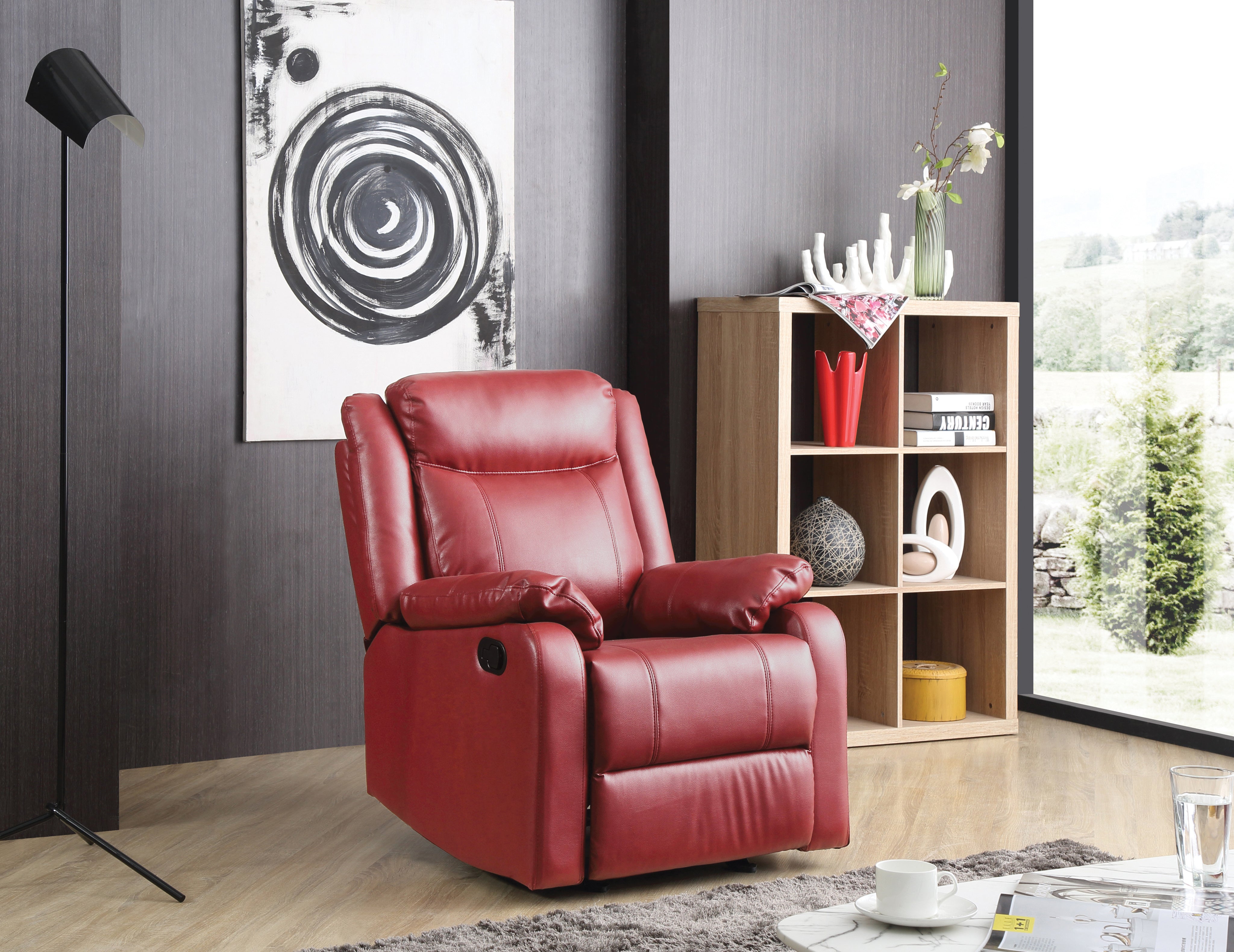 Glory Furniture Ward G765A-RC Rocker Recliner , RED