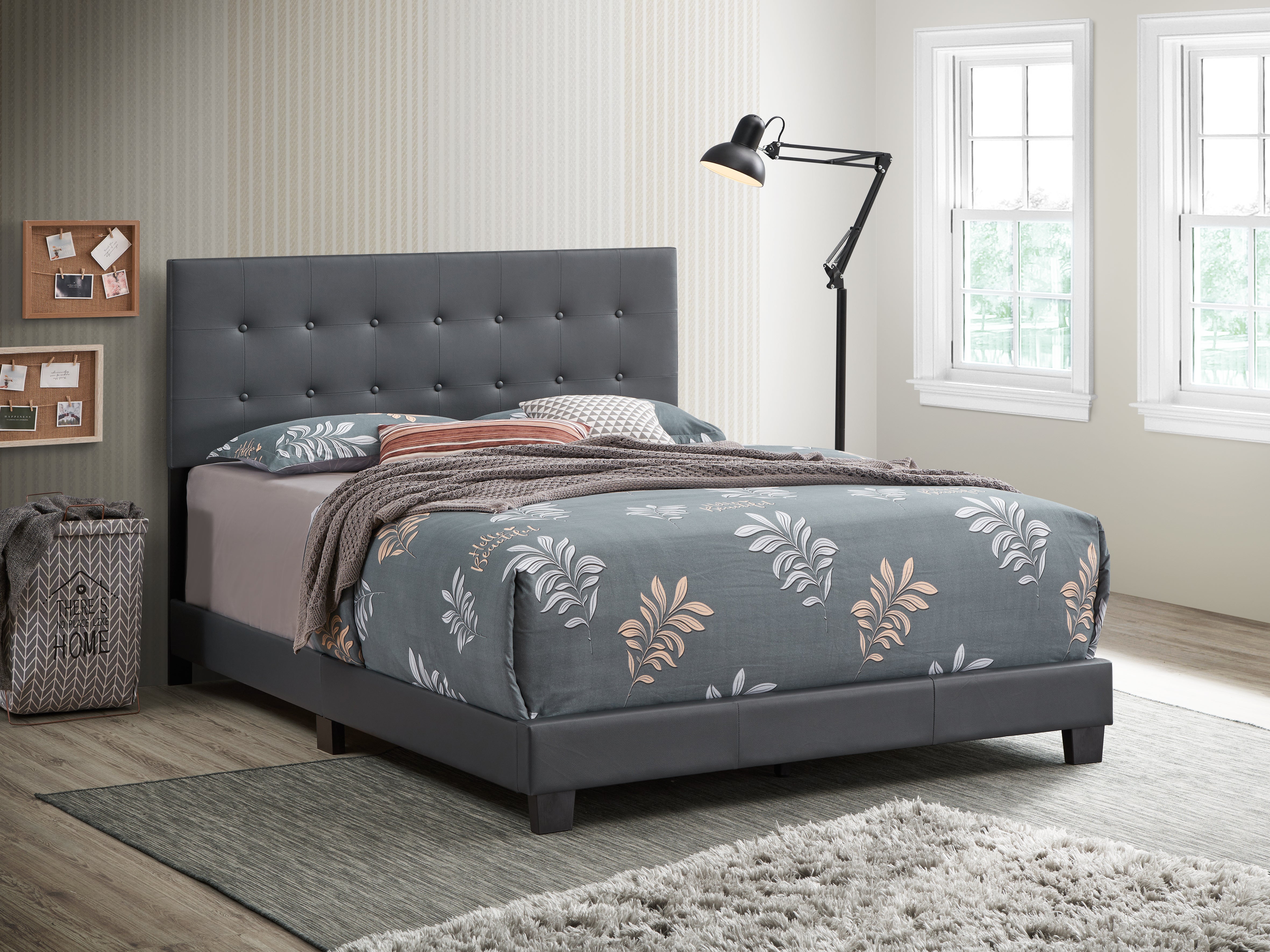 Glory Furniture Caldwell G1306-FB-UP Full Bed , DARK GREY