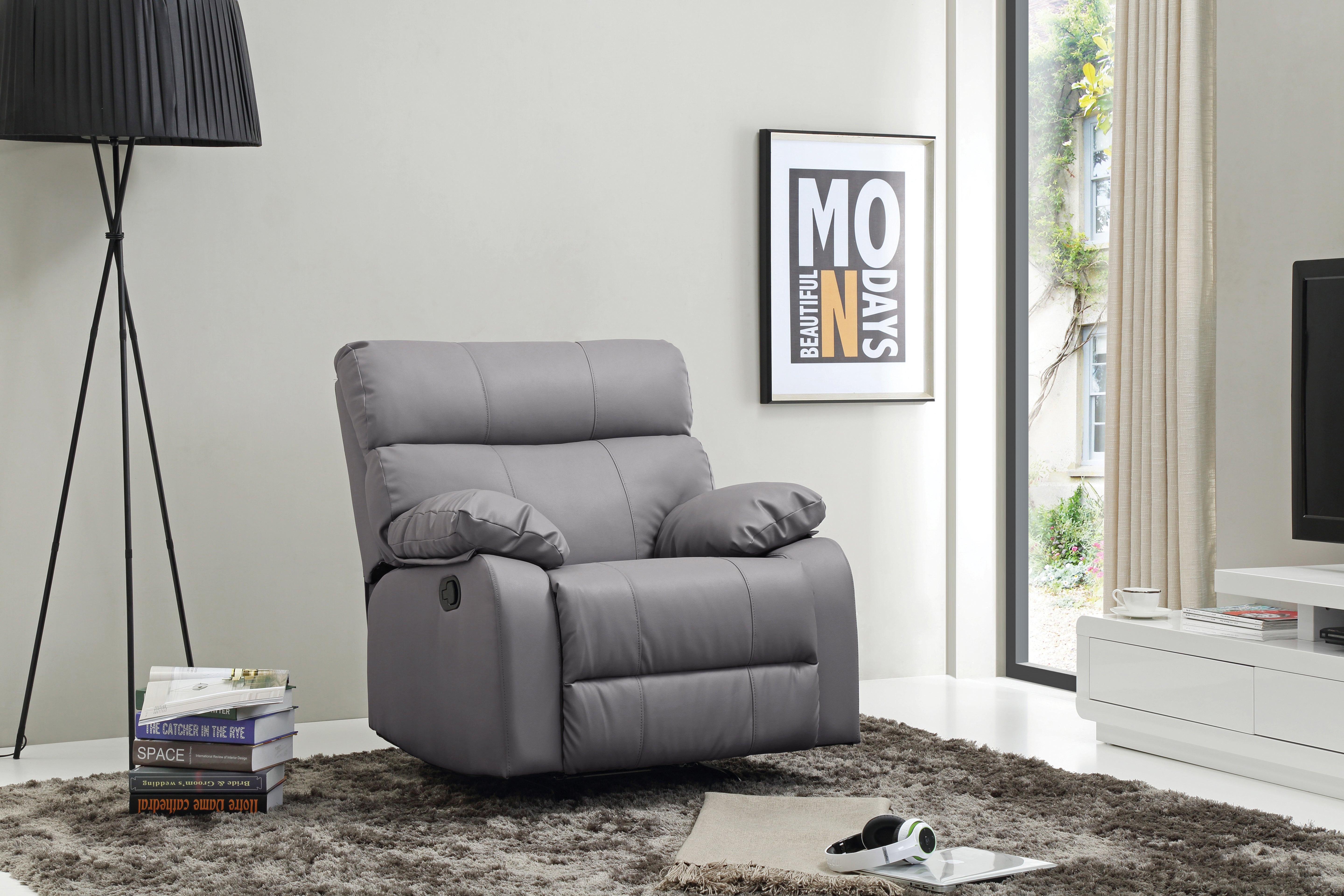 Glory Furniture Manny G531-RC Rocker Recliner , GRAY