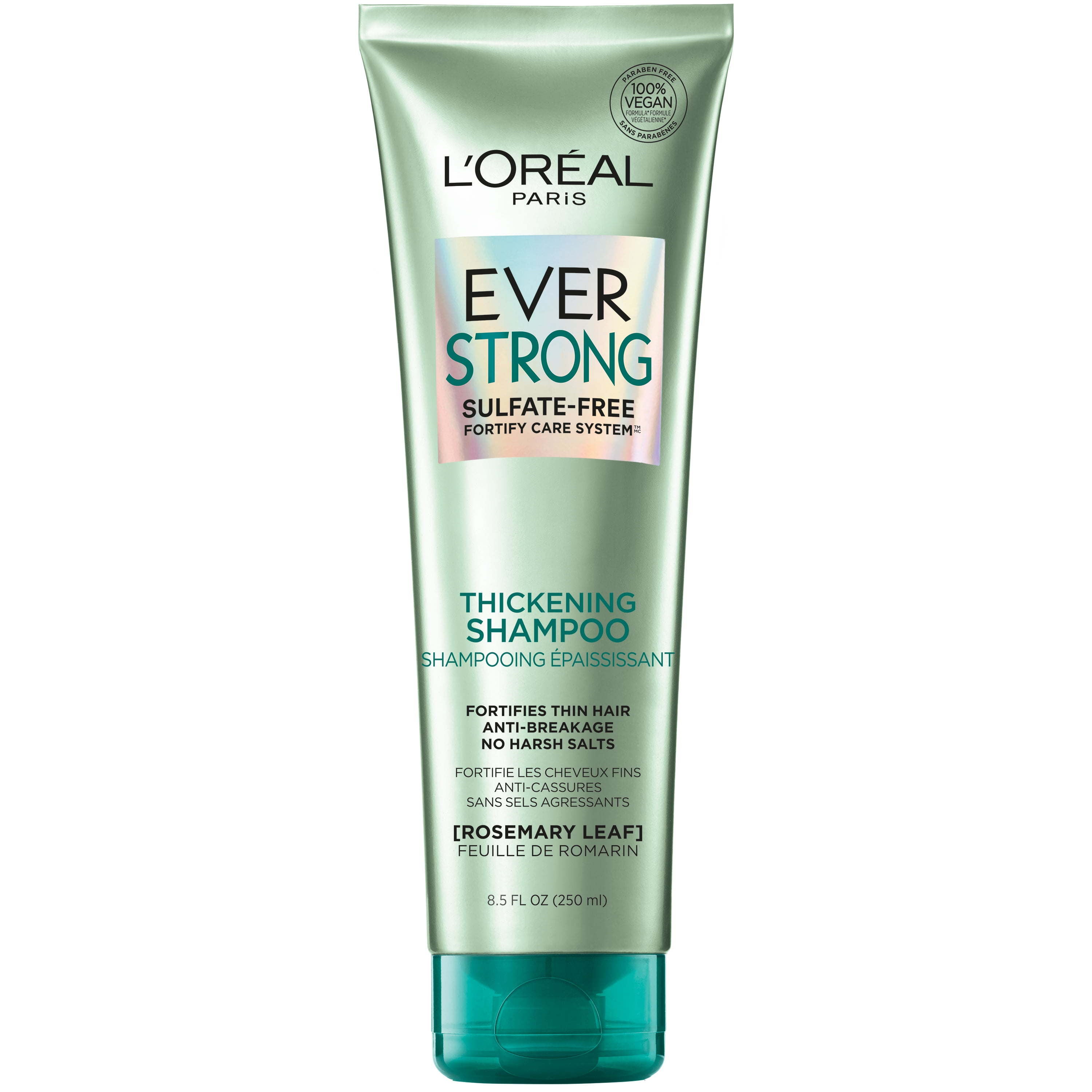 L'Oreal Paris EverStrong Thickening Sulfate Free Shampoo for Thin hair, 8.5 fl oz