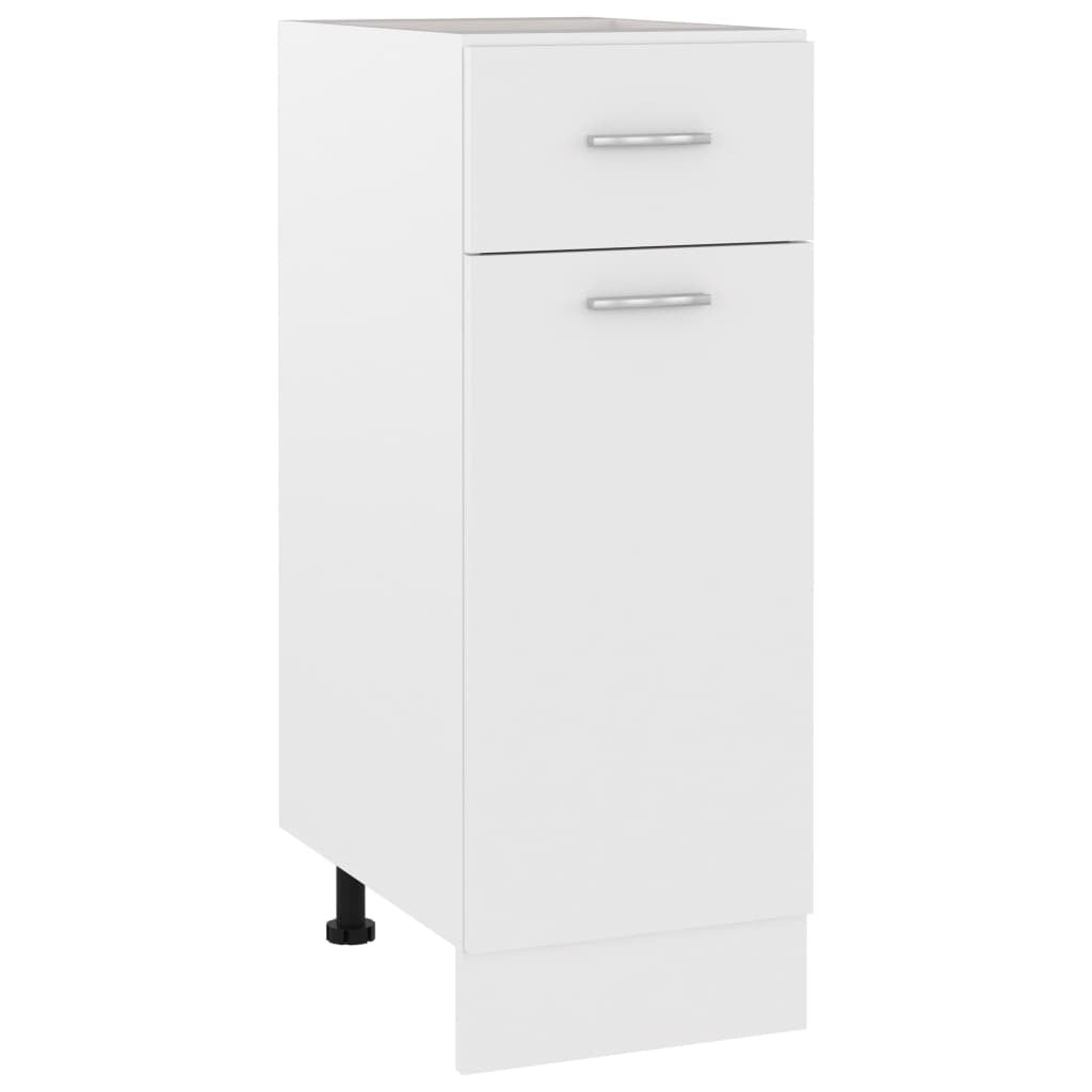 Drawer Bottom Cabinet White 11.8"x18.1"x32.1" Engineered Wood