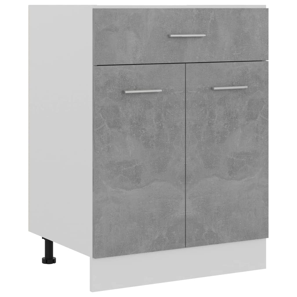 Drawer Bottom Cabinet Concrete Gray 23.6"x18.1"x32.1" Engineered Wood