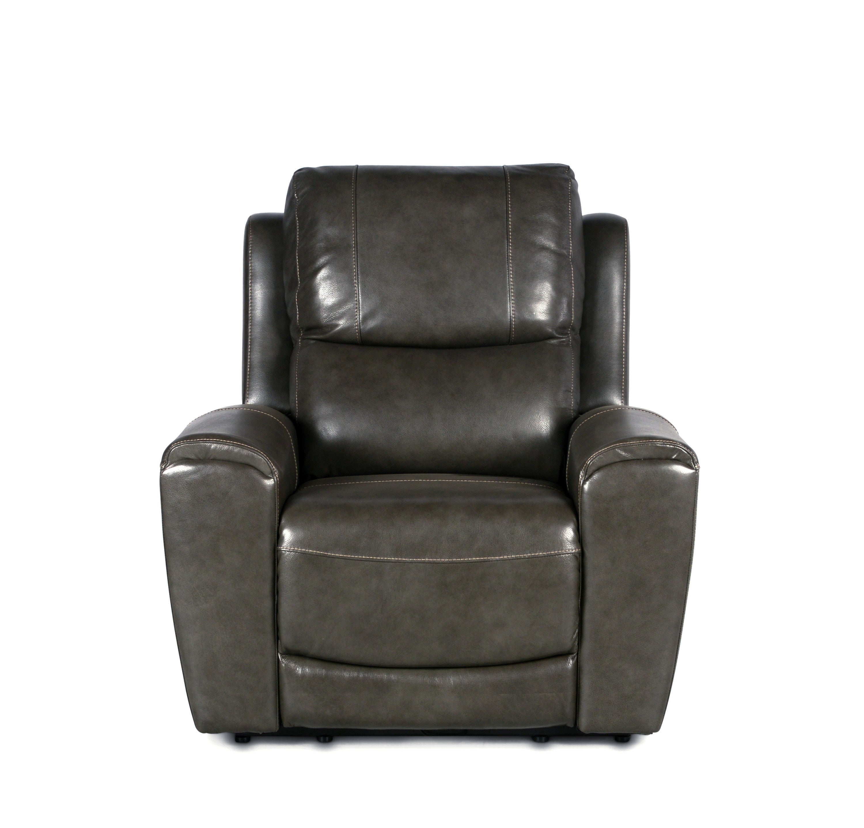 Leather Power Reclining Collection - Contemporary Style, Power Leg Rest, Power Articulating Headrest - USB Charging, Home Button