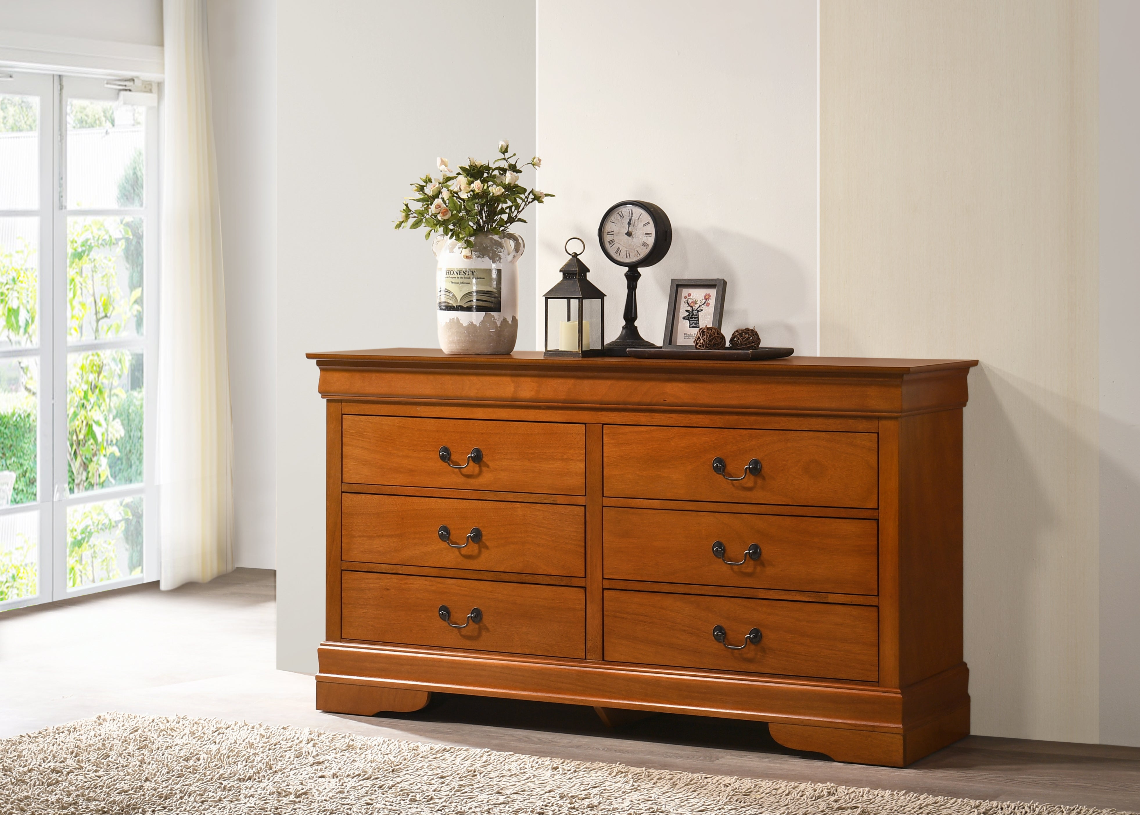 Glory Furniture LouisPhillipe G02160-D Dresser , Oak