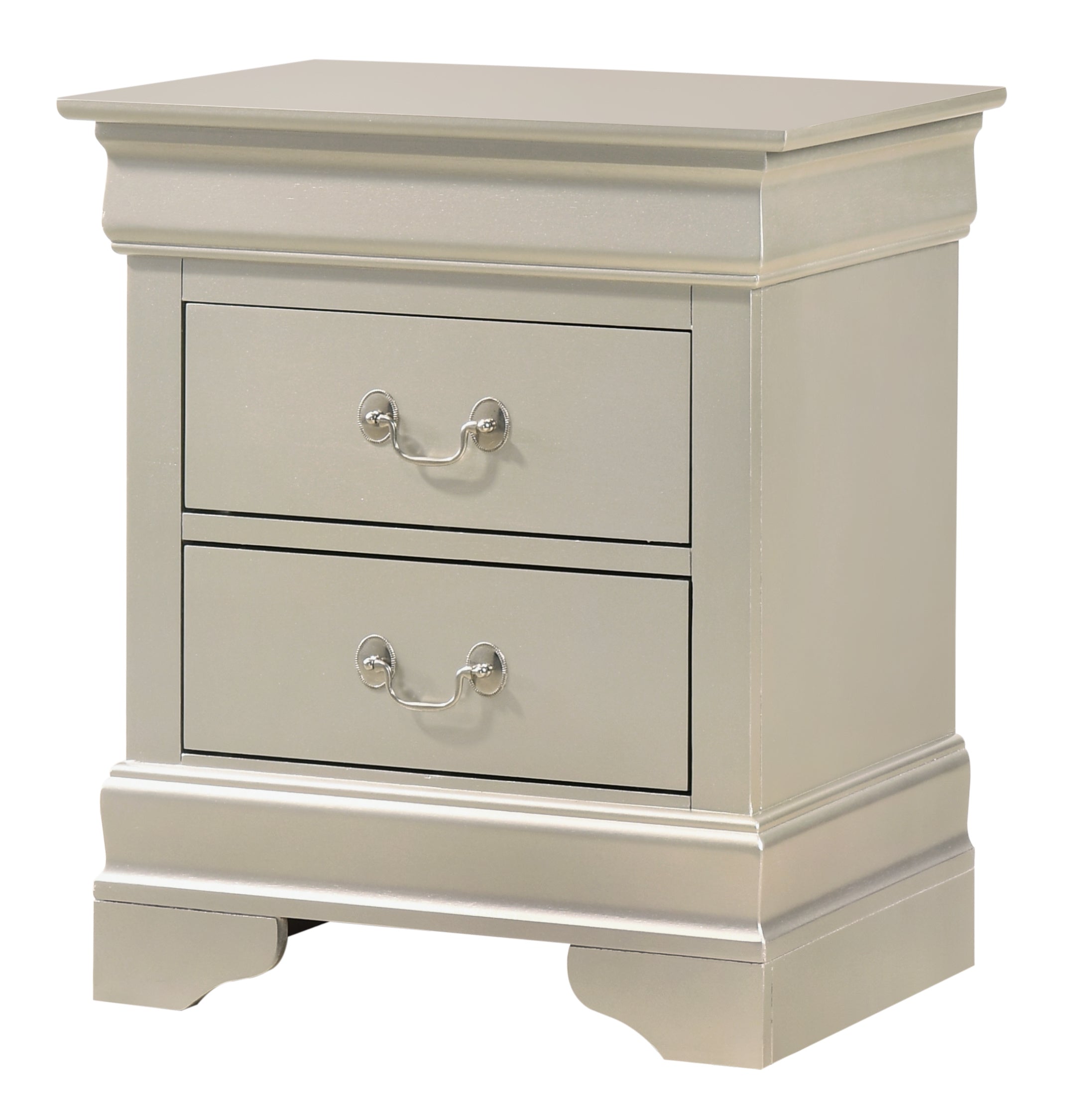 Glory Furniture LouisPhillipe G02103-N Nightstand , Silver Champagne