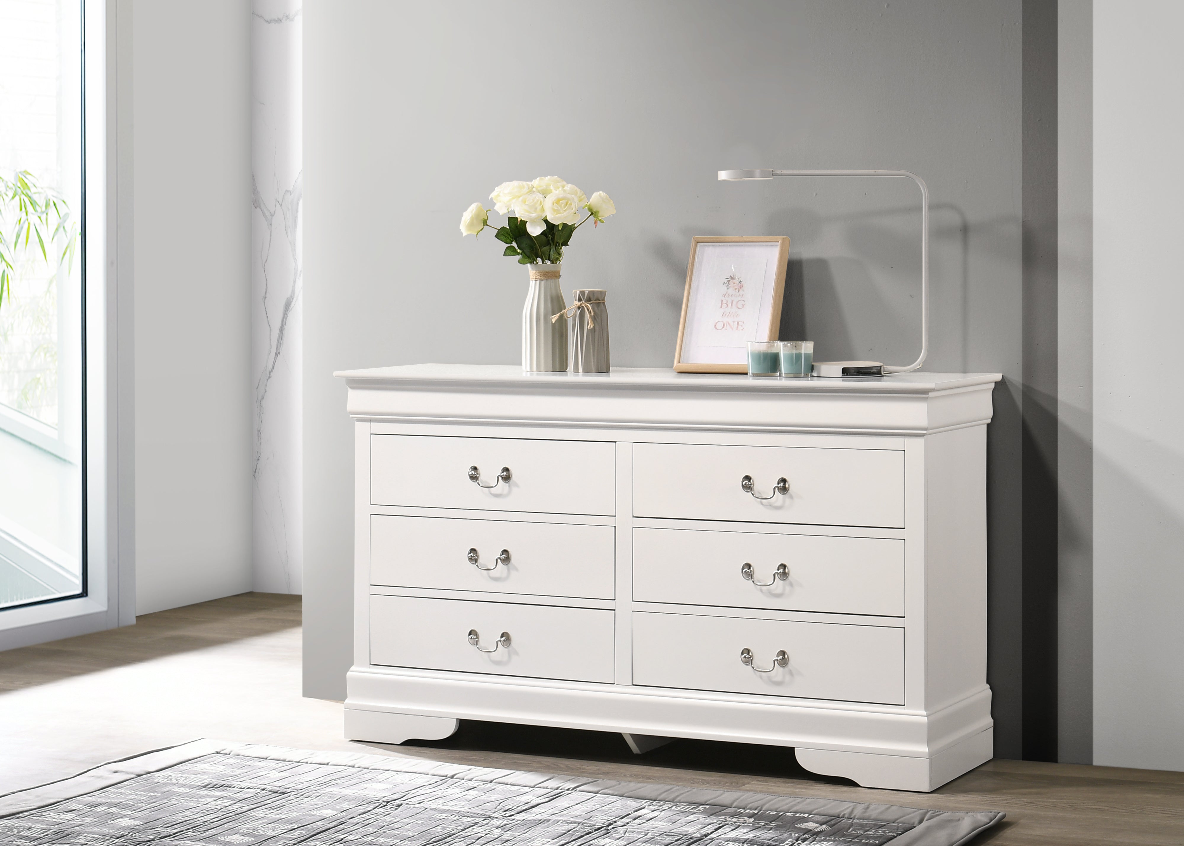 Glory Furniture LouisPhillipe G02190-D Dresser , White