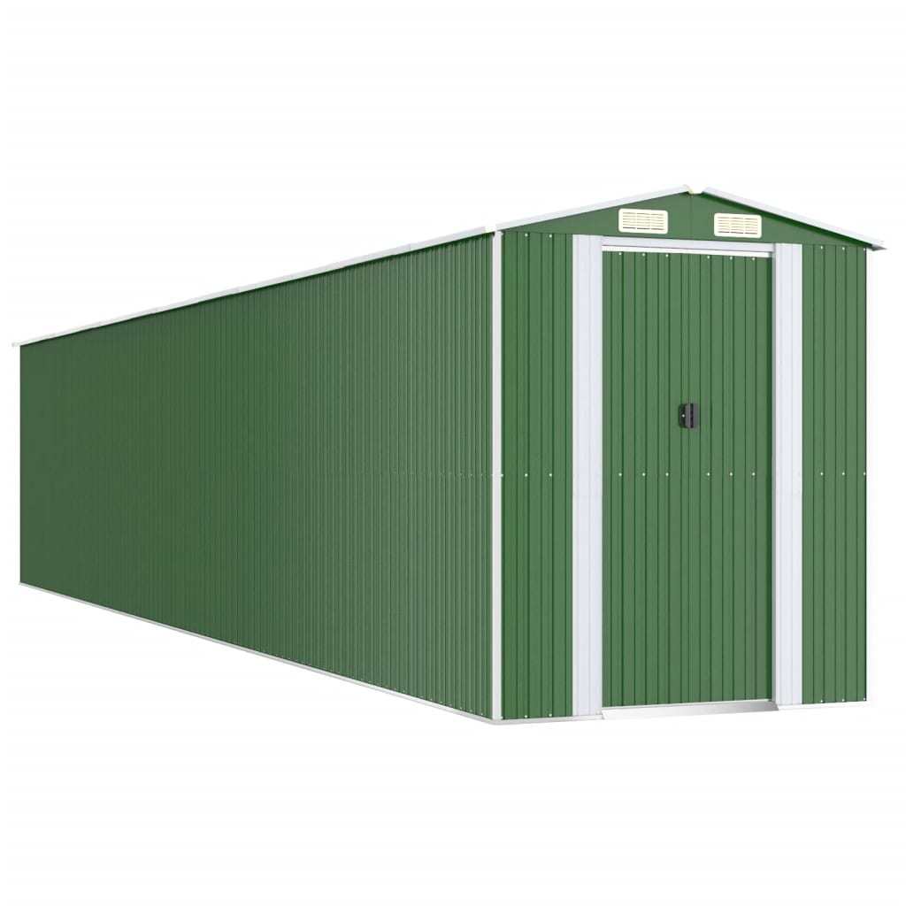 Garden Shed Green 75.6"x402"x87.8" Galvanized Steel