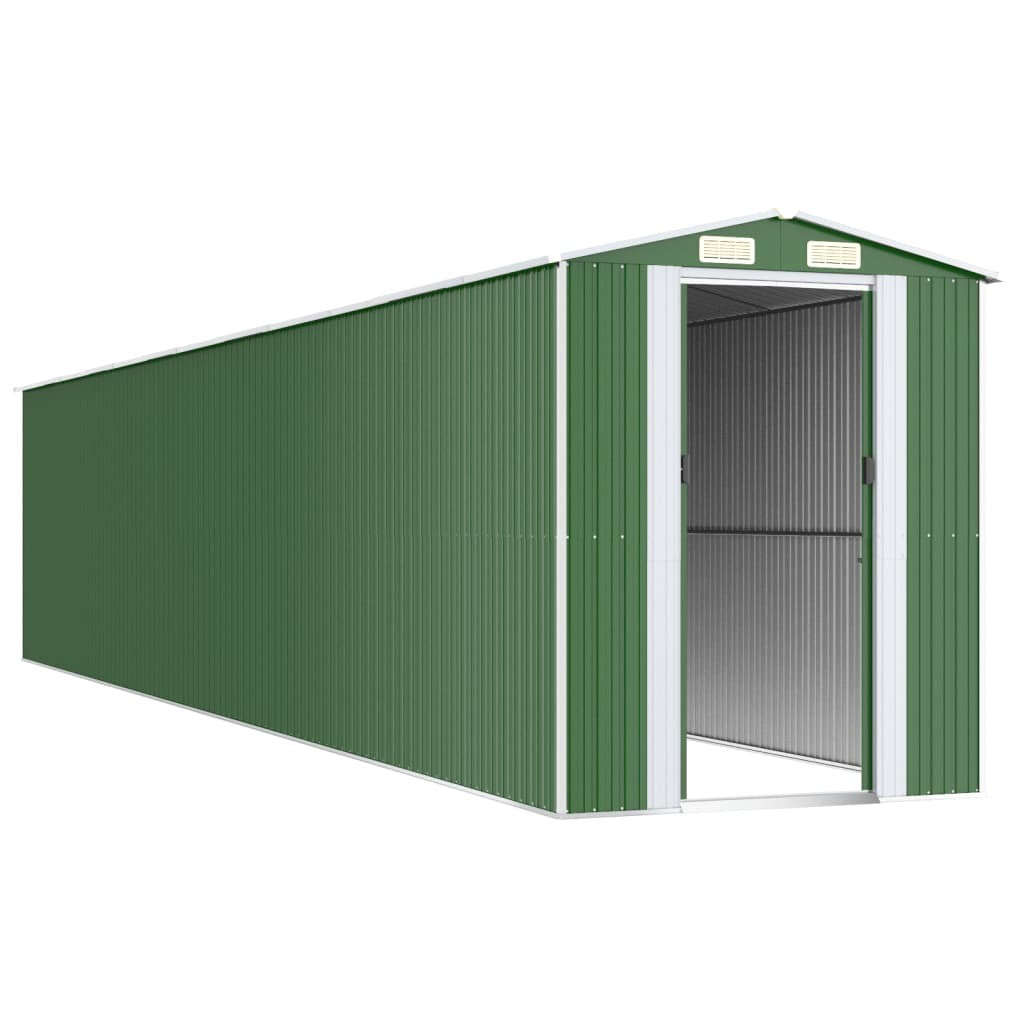 Garden Shed Green 75.6"x402"x87.8" Galvanized Steel