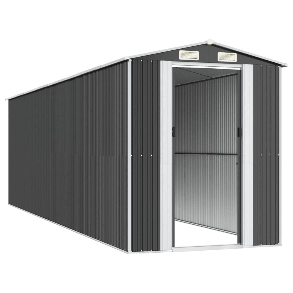 Garden Shed Anthracite 75.6"x271.3"x87.8" Galvanized Steel