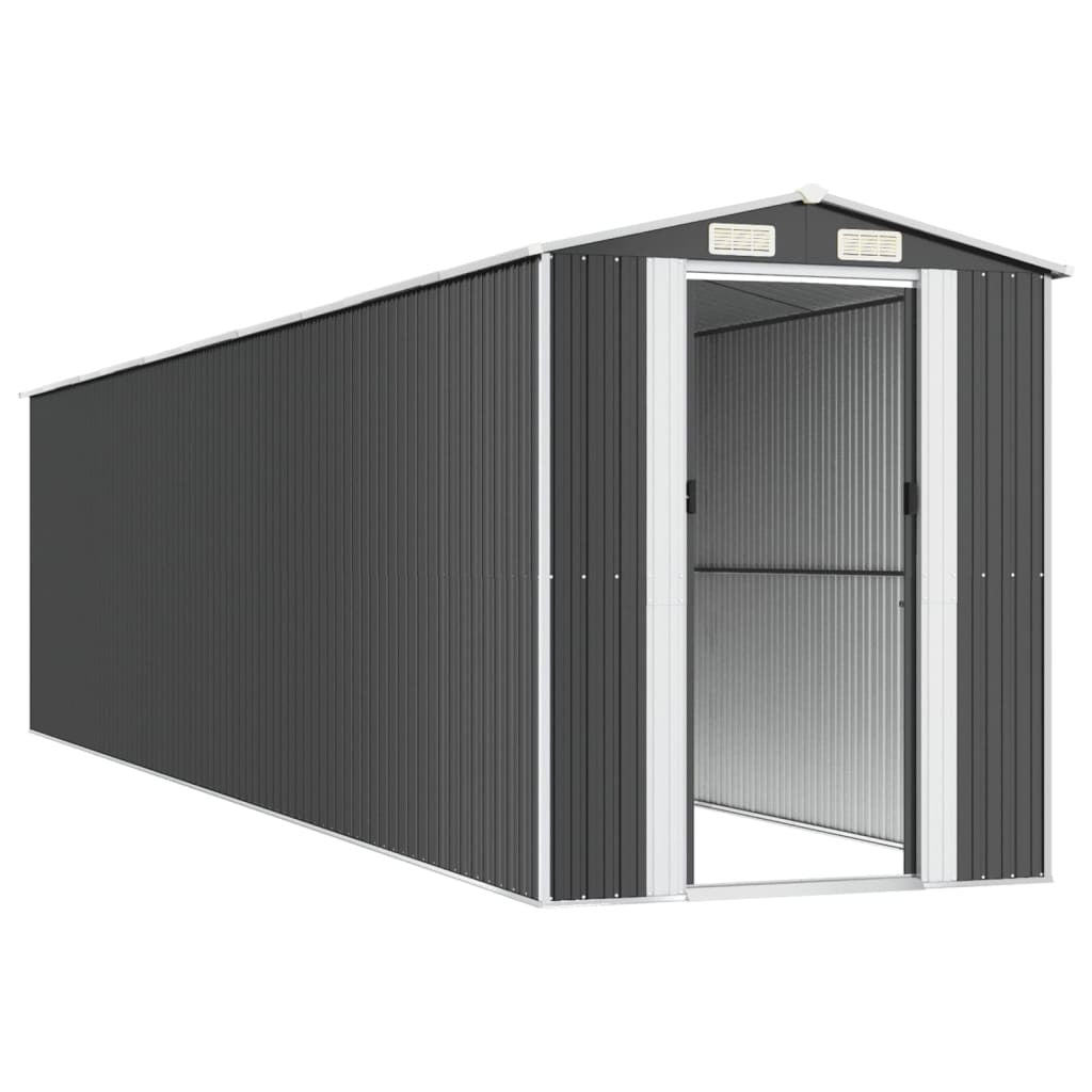 Garden Shed Anthracite 75.6"x336.6"x87.8" Galvanized Steel